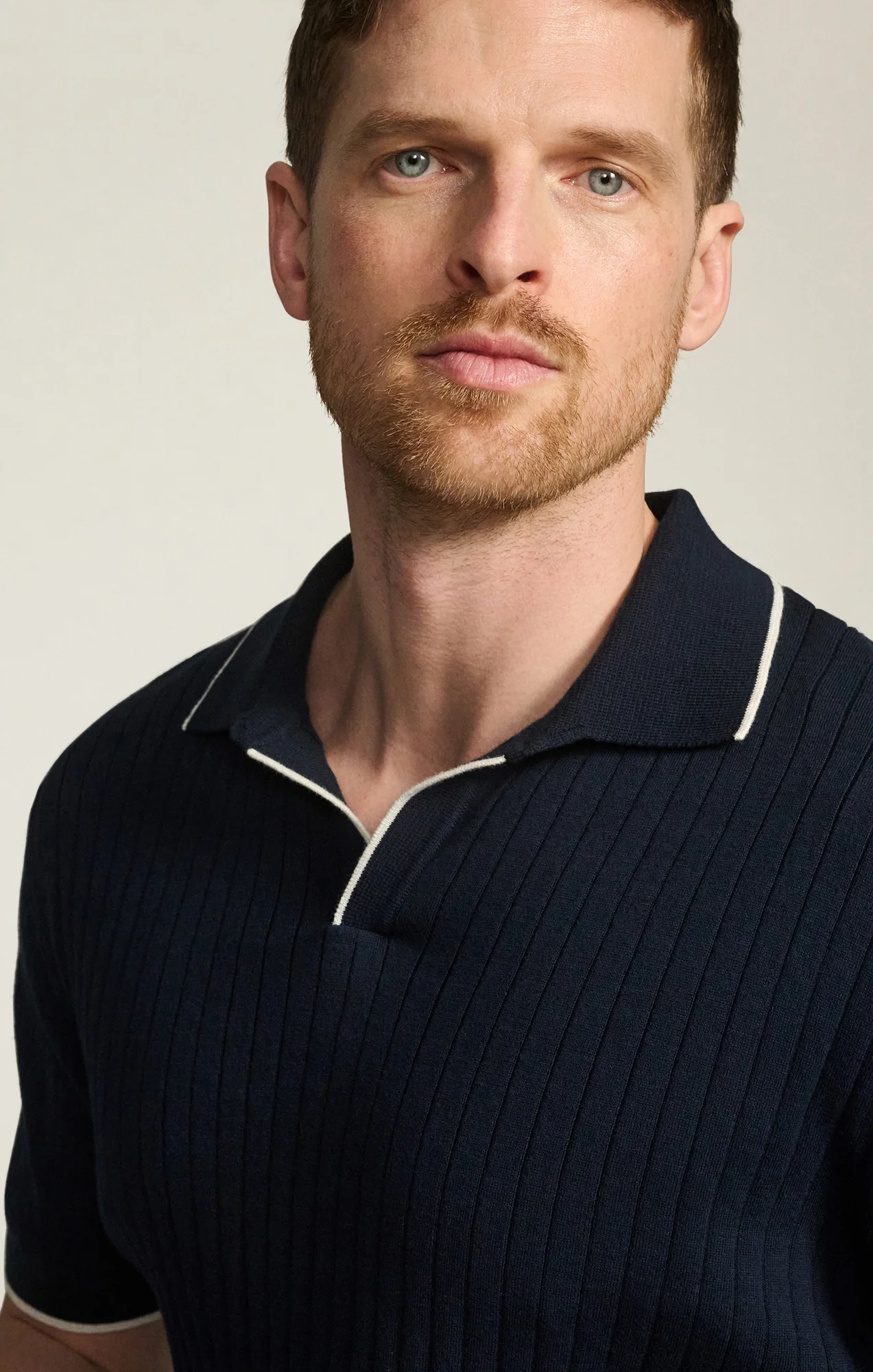 Polo Sweater in Navy - Image 5
