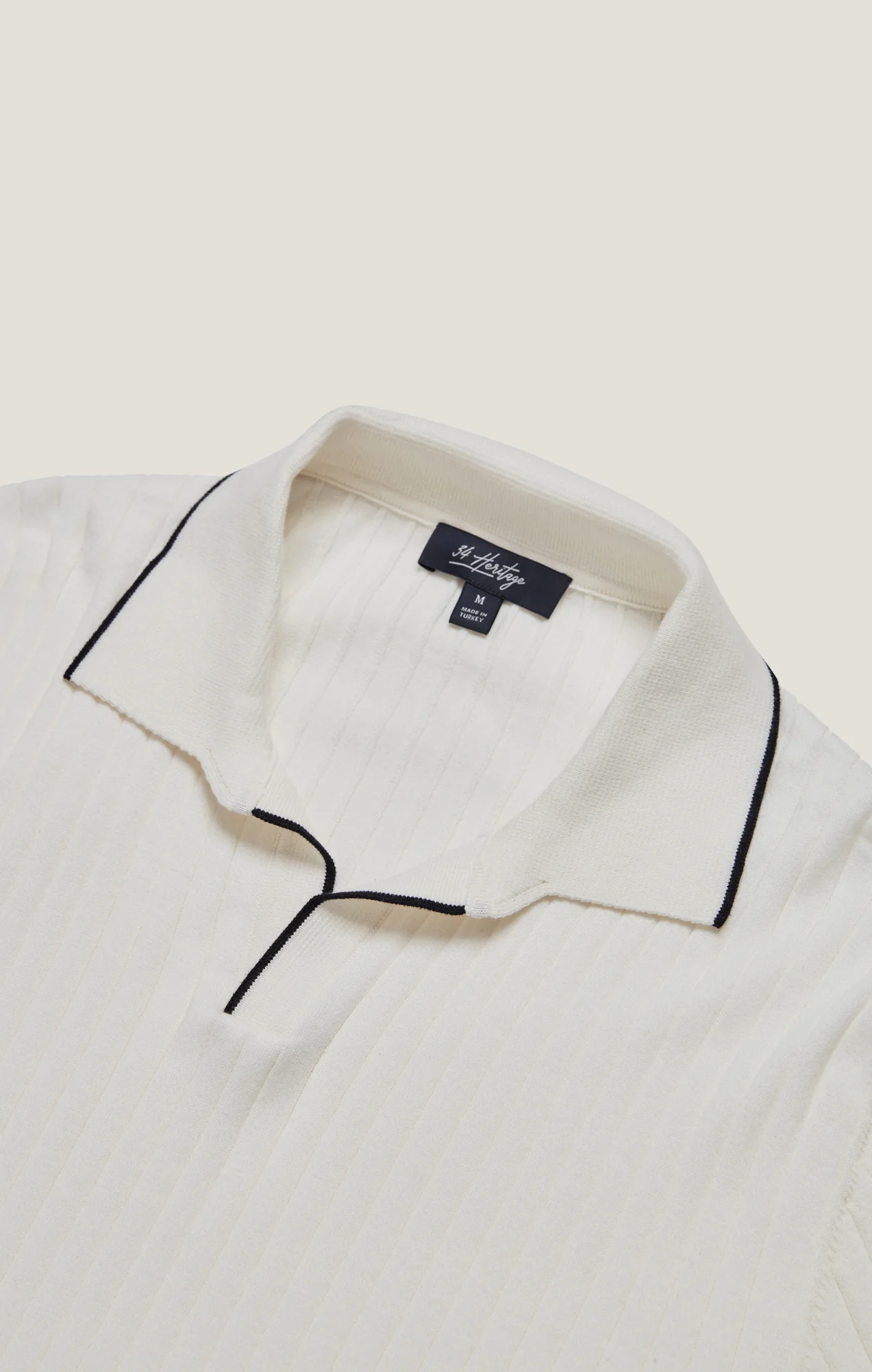 Polo Sweater in Off White - Image 9