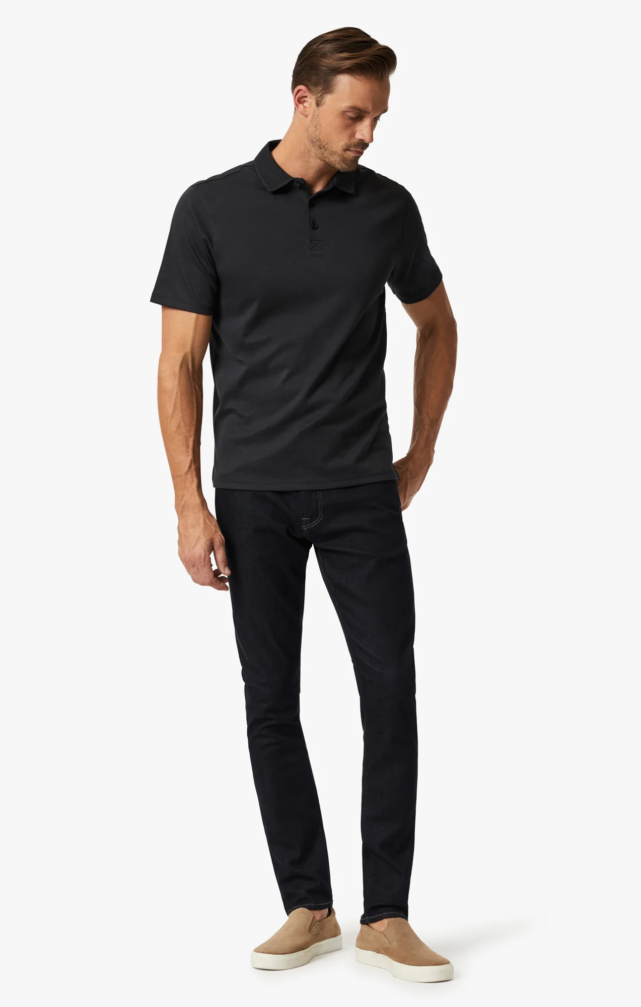 Polo T-Shirt In Black - Image 4