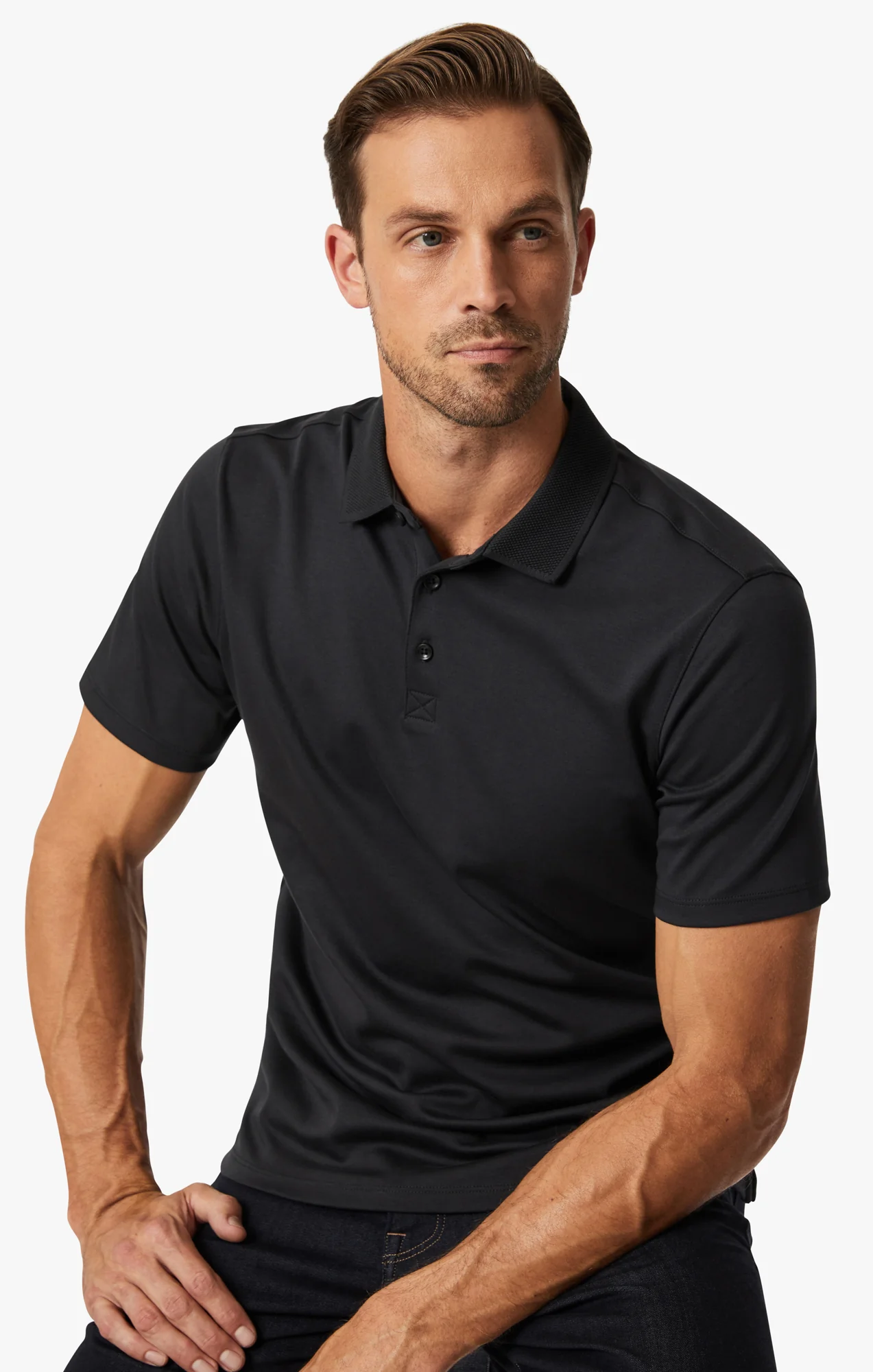 Polo T-Shirt In Black - Image 7