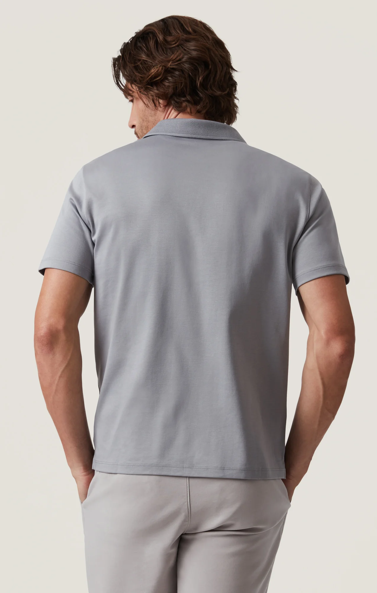 Polo T-Shirt in Monument Grey - Image 4