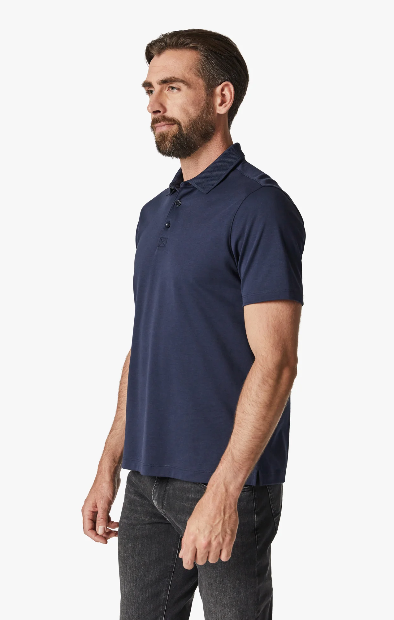 Polo T-Shirt In Navy - Image 5