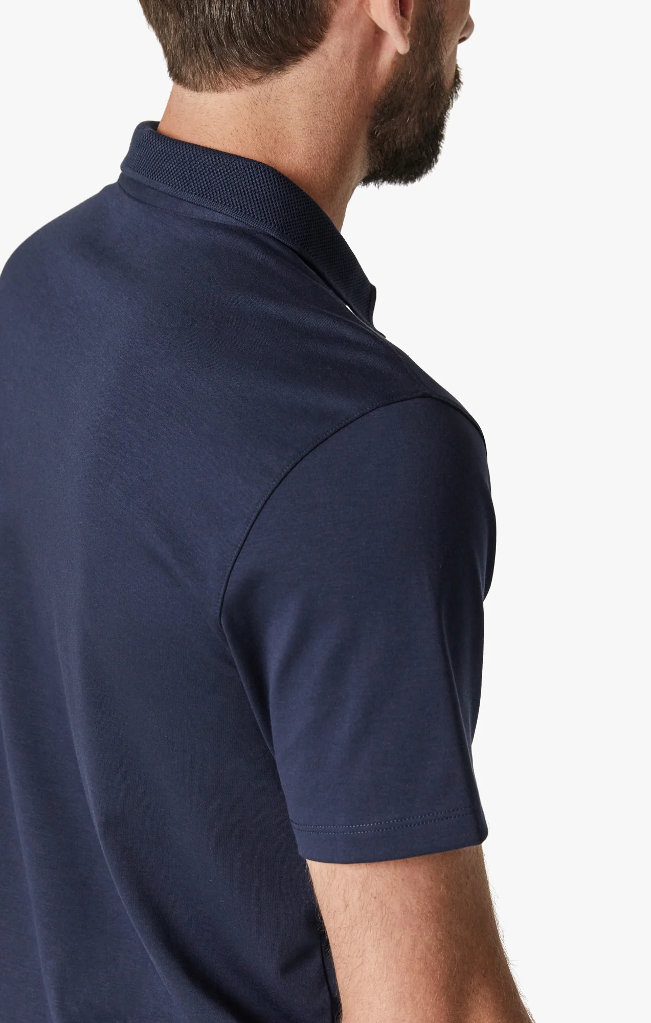 Polo T-Shirt In Navy - Image 8