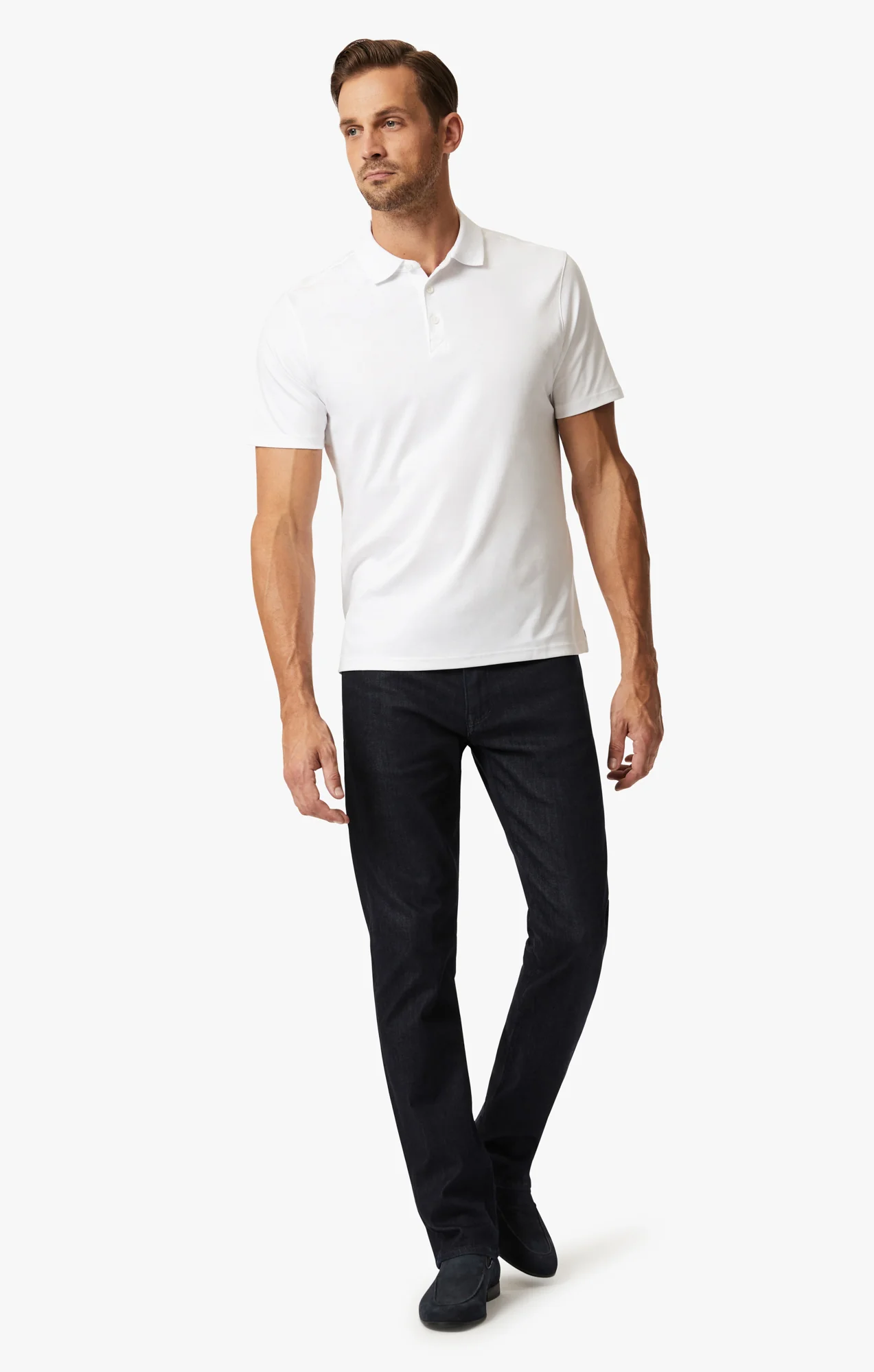 Polo T-Shirt In White - Image 5
