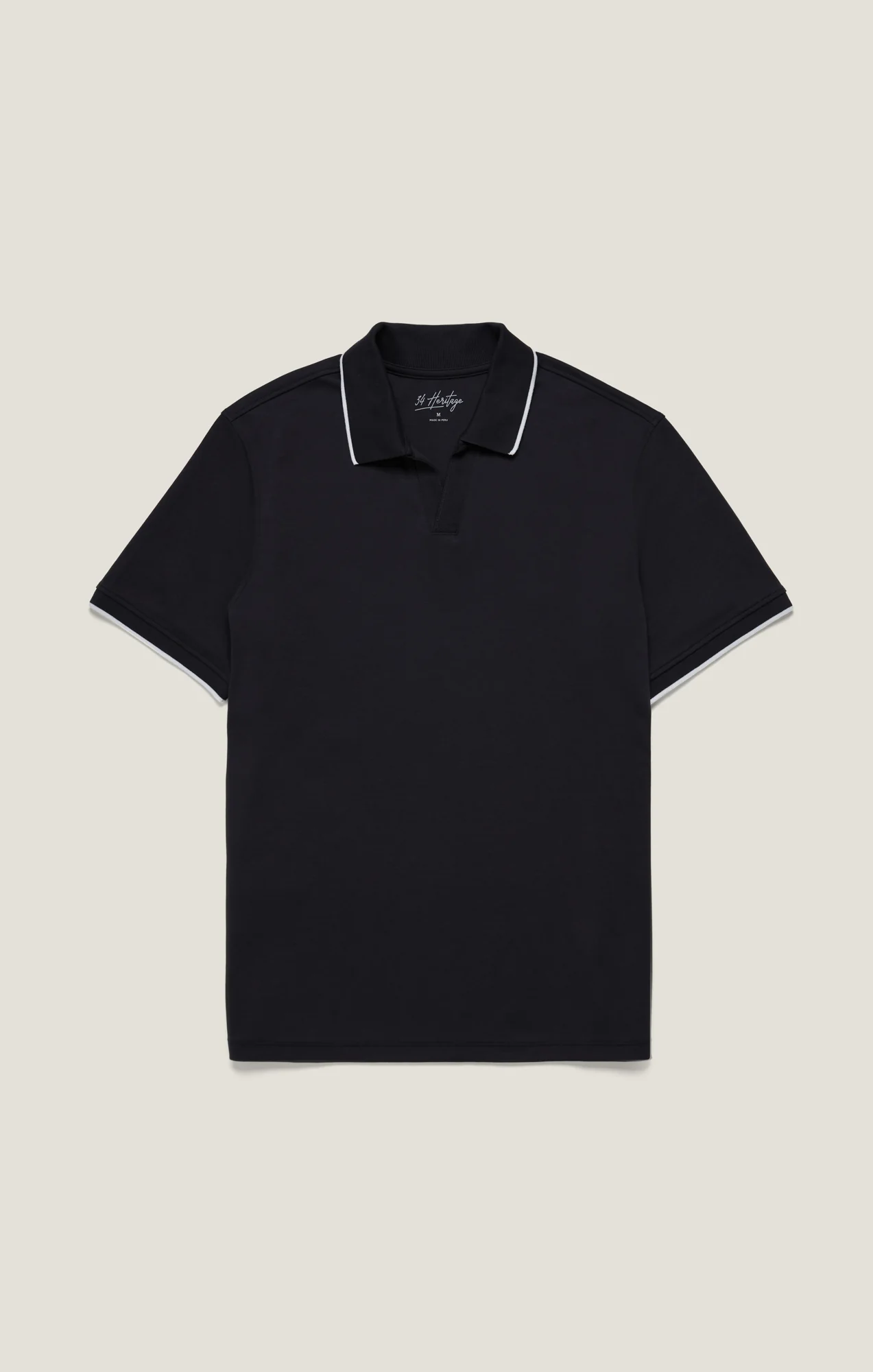 Riviera Polo Shirt in Black - Image 9
