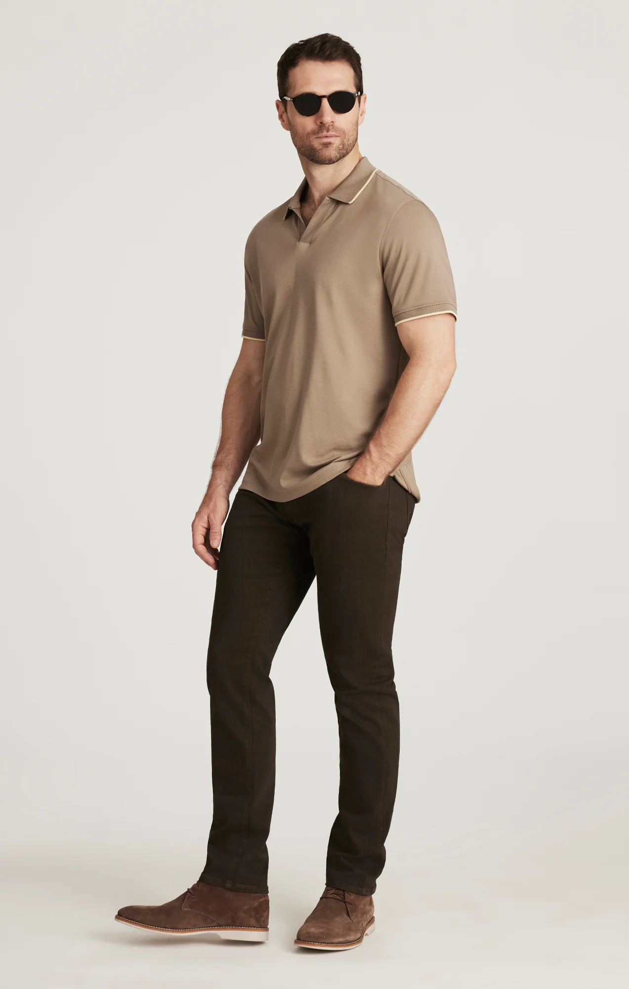 Riviera Polo Shirt in Brindle - Image 3