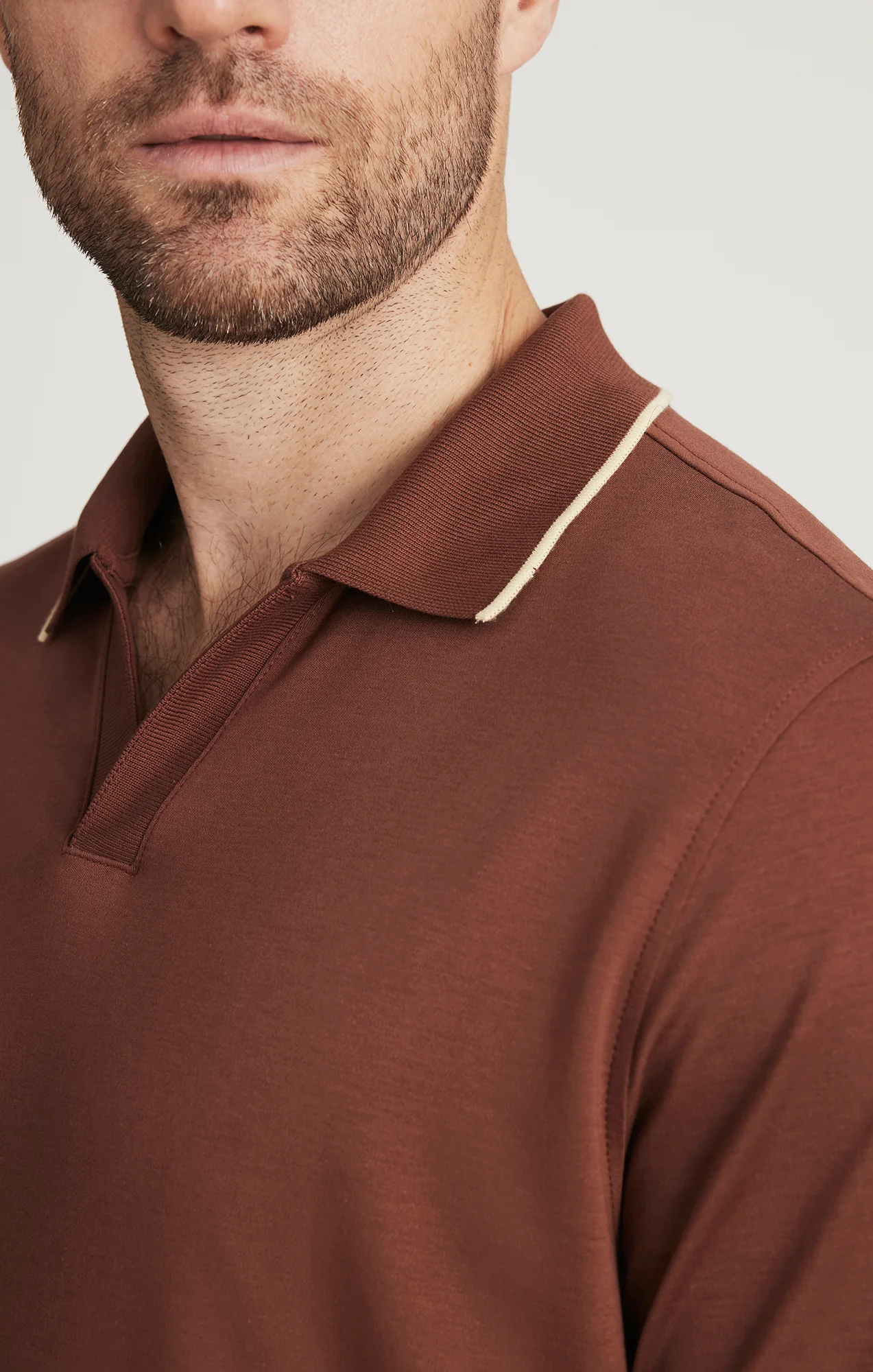 Riviera Polo Shirt in Cappuccino - Image 3