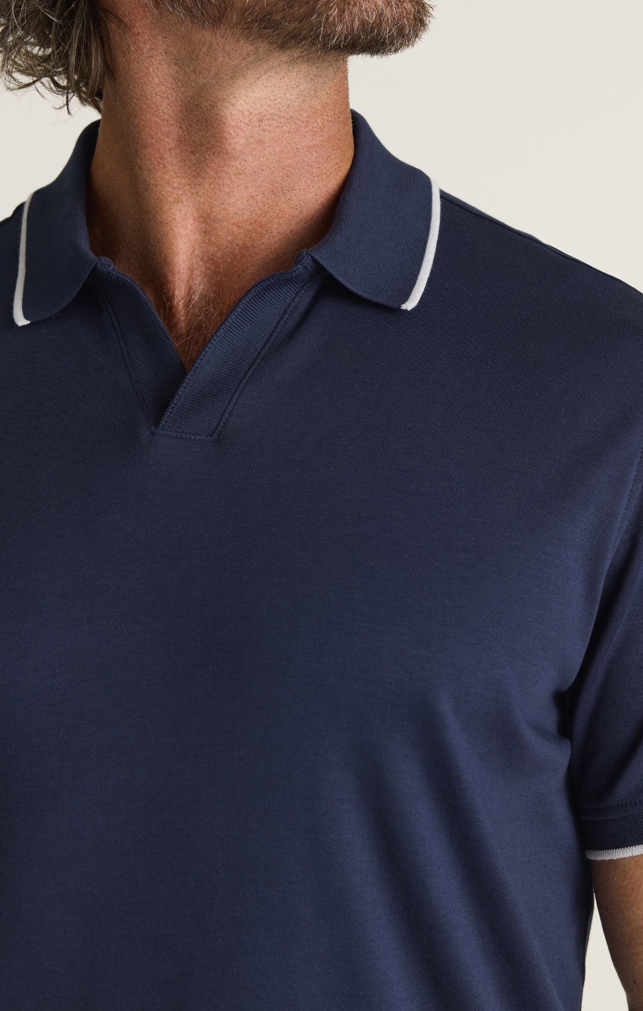 Riviera Polo Shirt in Navy - Image 3