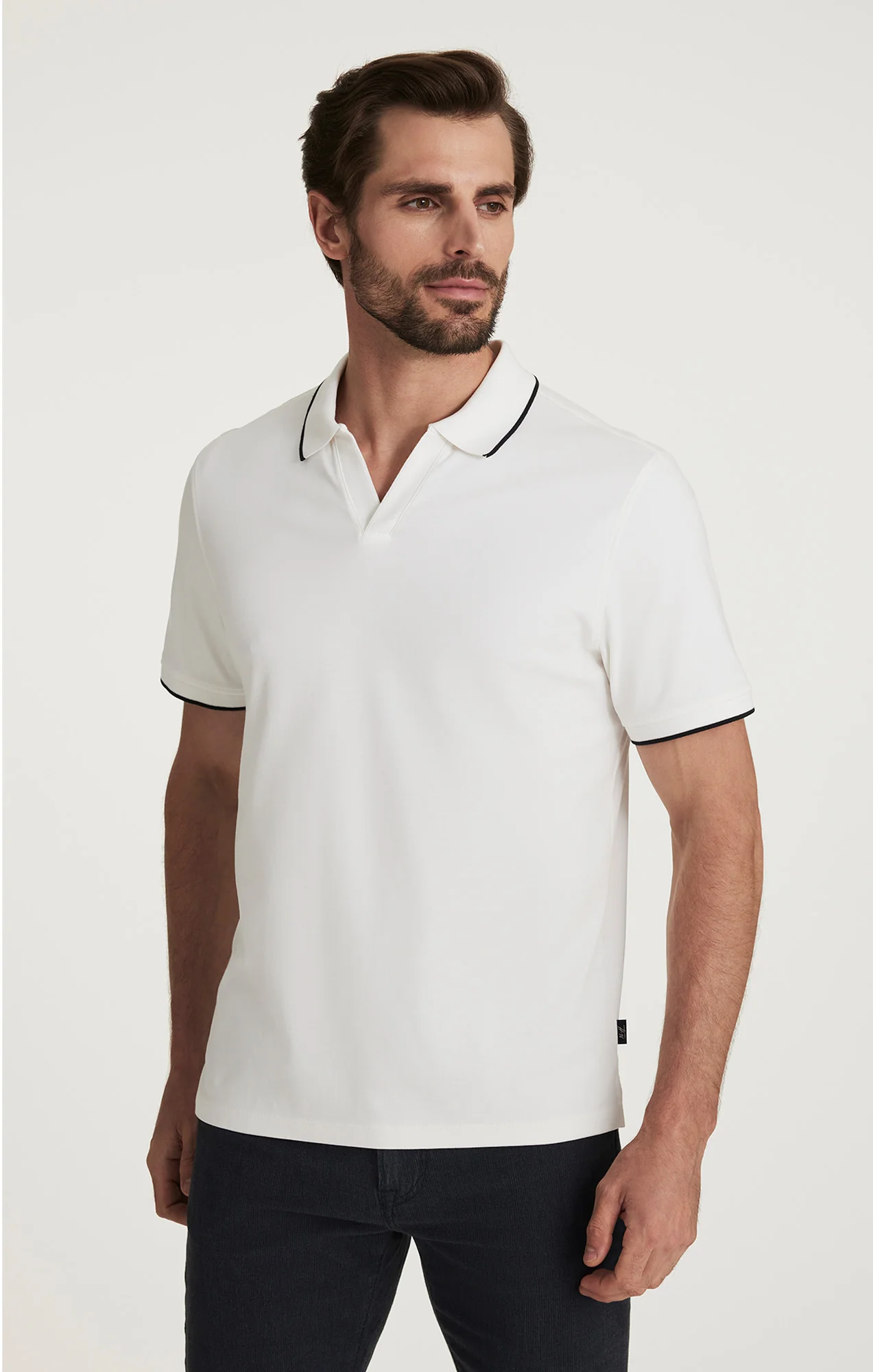 Riviera Polo Shirt in White - Image 13