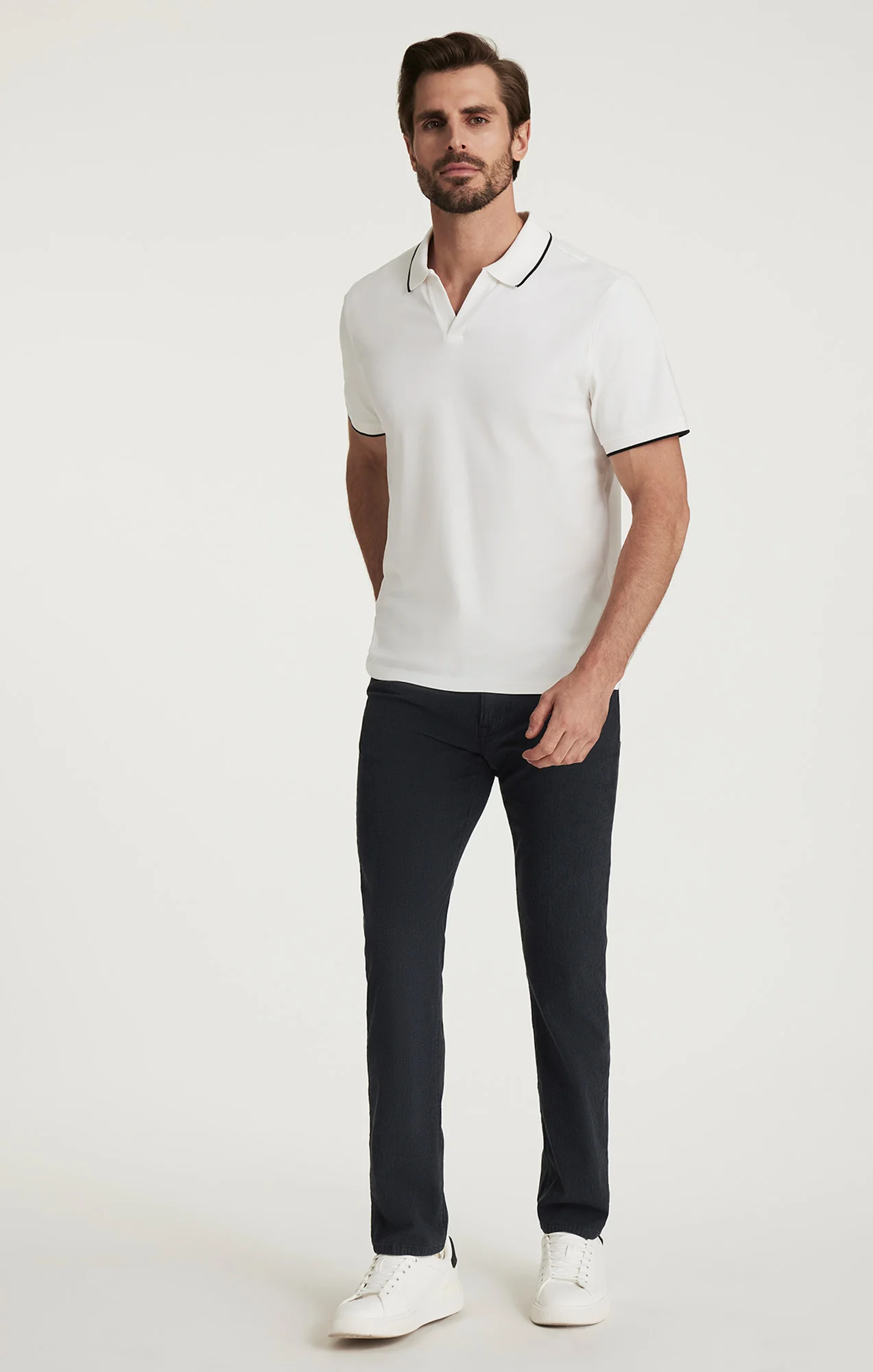 Riviera Polo Shirt in White - Image 14