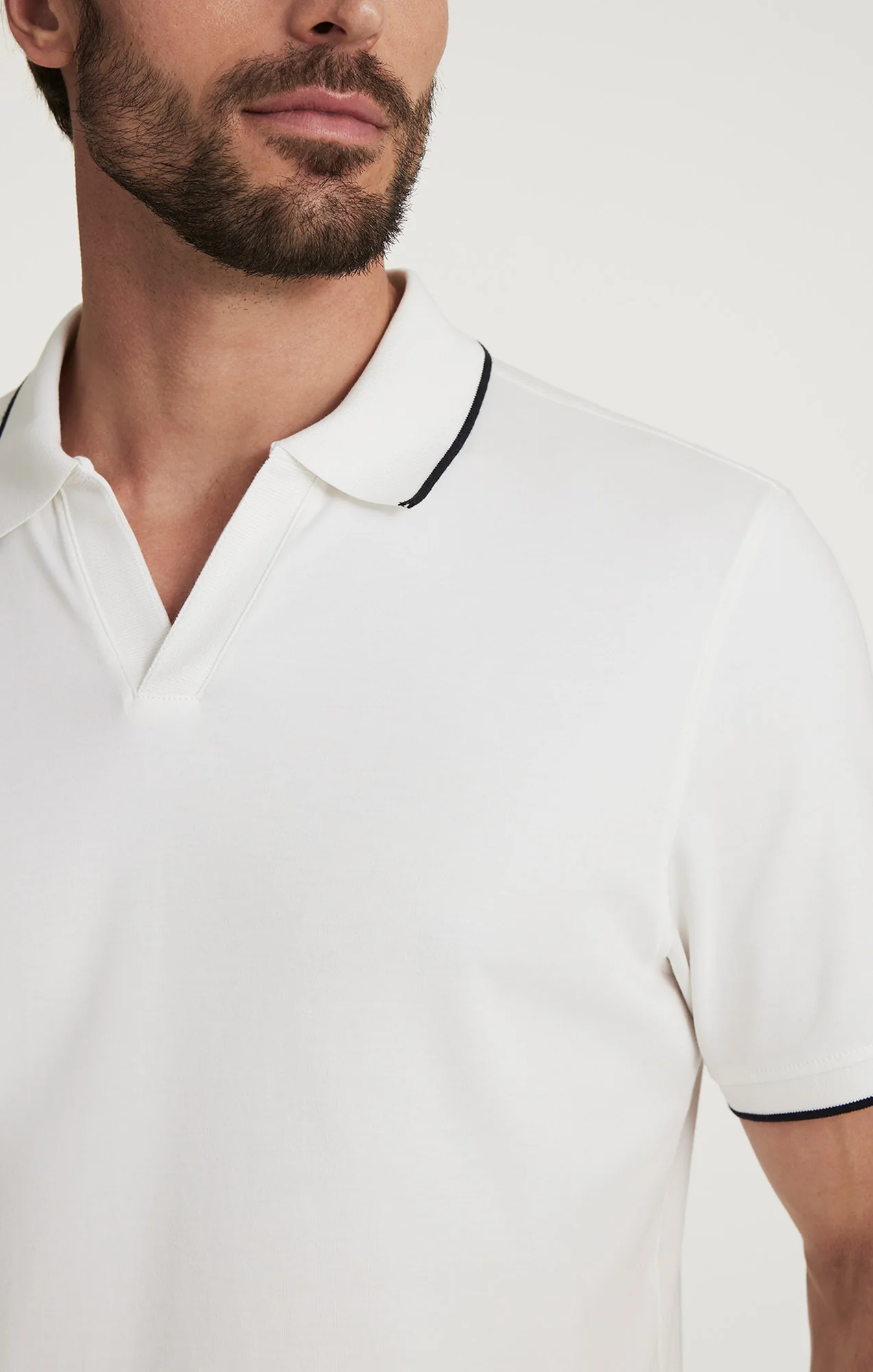 Riviera Polo Shirt in White - Image 16