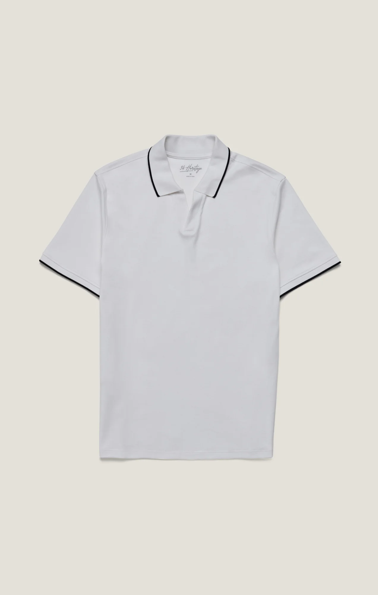 Riviera Polo Shirt in White - Image 9