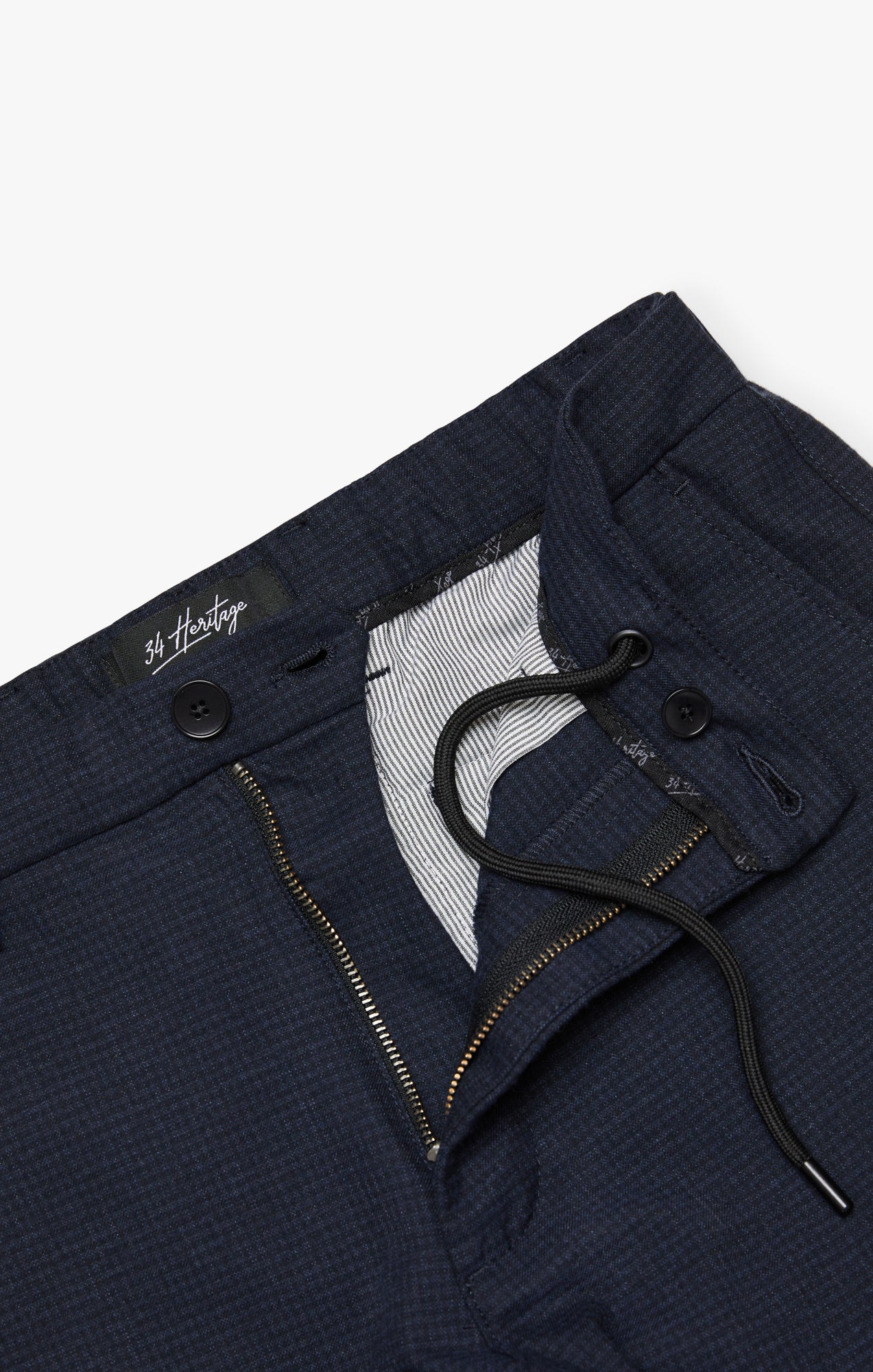 Seville Elastic Waist Pants In Check Smart Sporty - Image 11