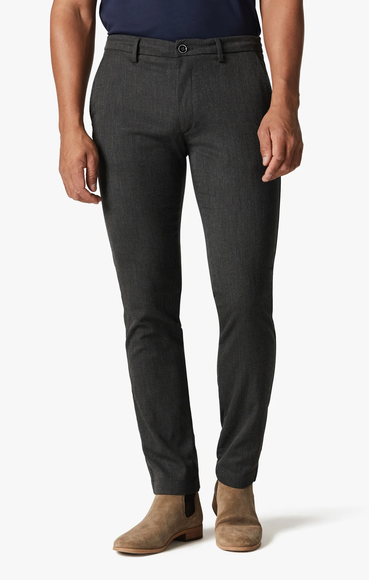 Seville Elastic Waist Pants In Smoke Smart Fancy - Image 3