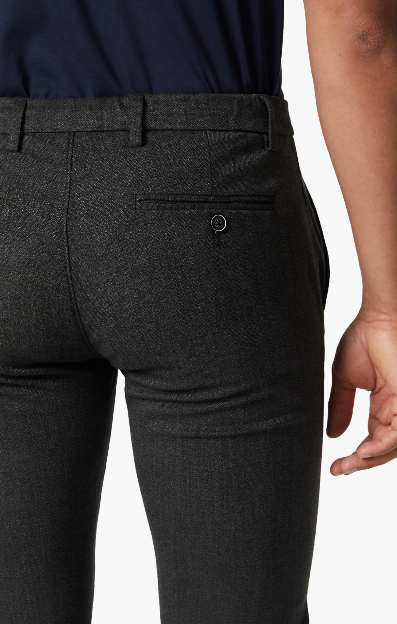 Seville Elastic Waist Pants In Smoke Smart Fancy - Image 6