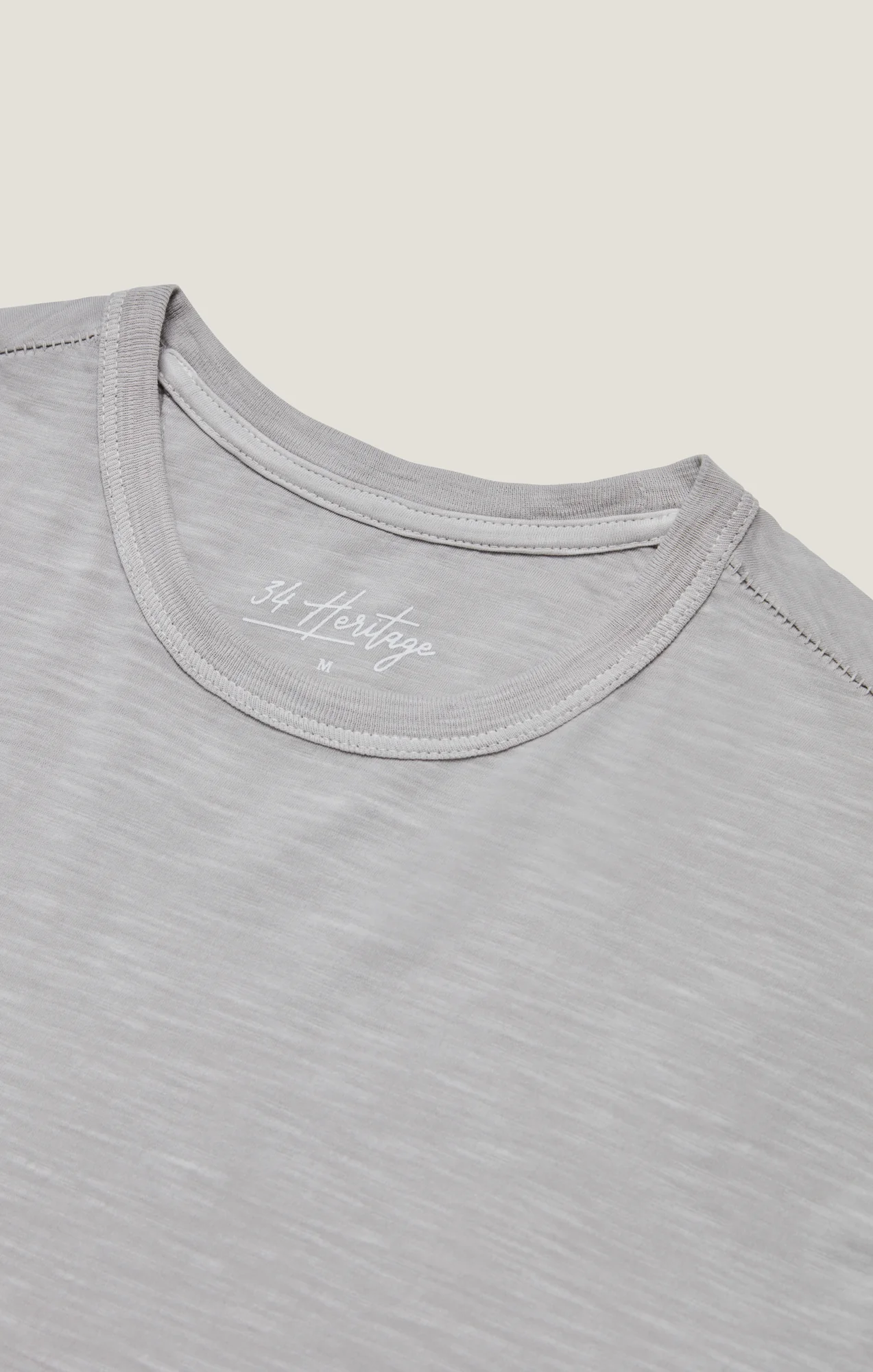 Slub Crew Neck T-Shirt in Chalk - Image 11