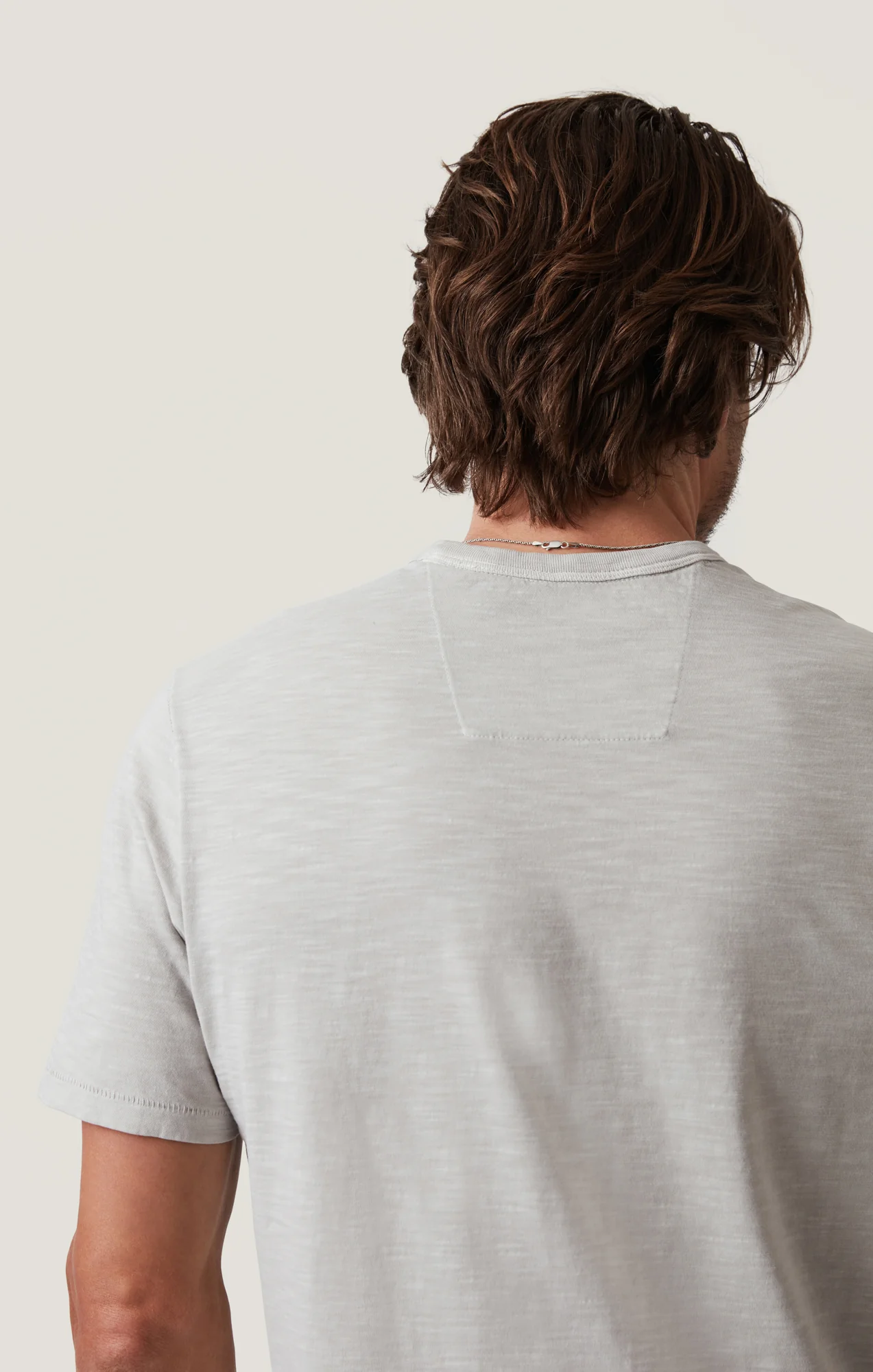Slub Crew Neck T-Shirt in Chalk - Image 5