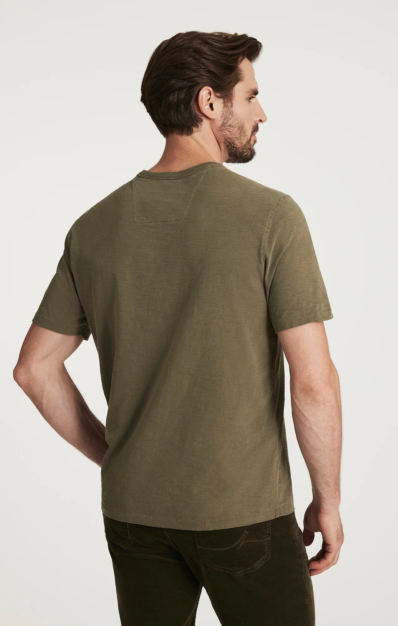 Slub Crew Neck T-Shirt in Kalamata - Image 3