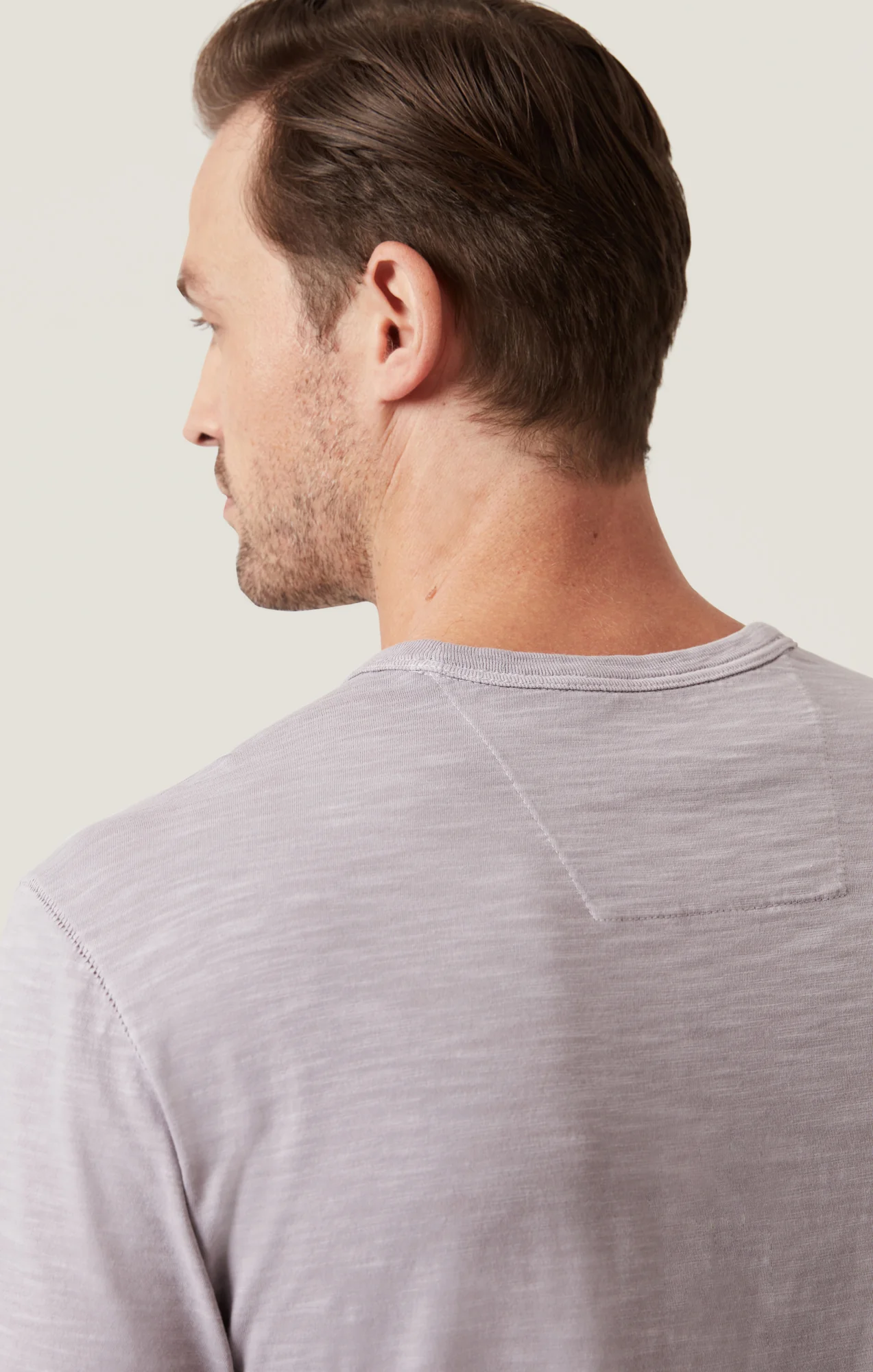 Slub Crew Neck T-Shirt in Lilac Dust - Image 5