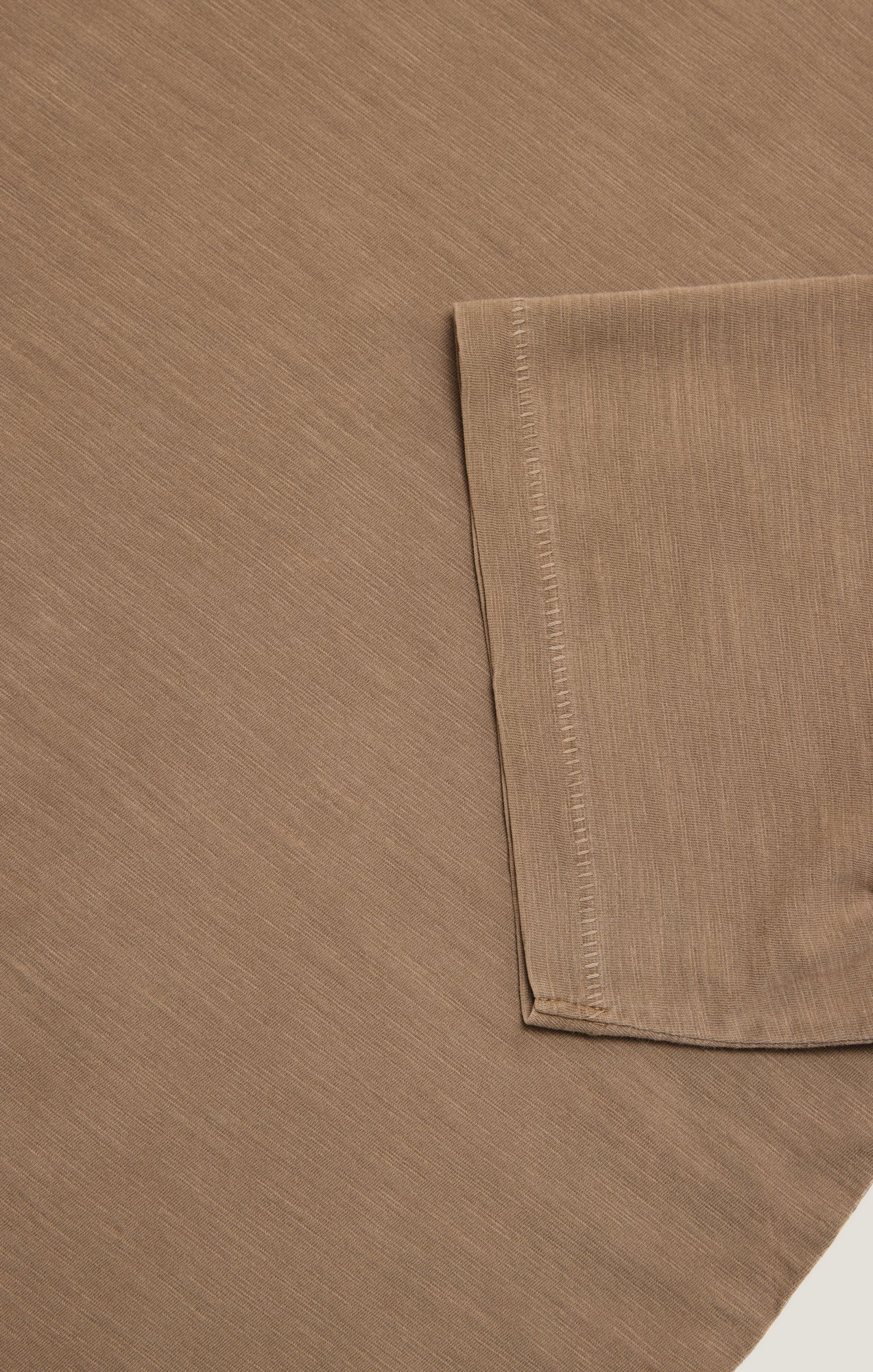 Slub Crew Neck T-Shirt in Shitake - Image 10