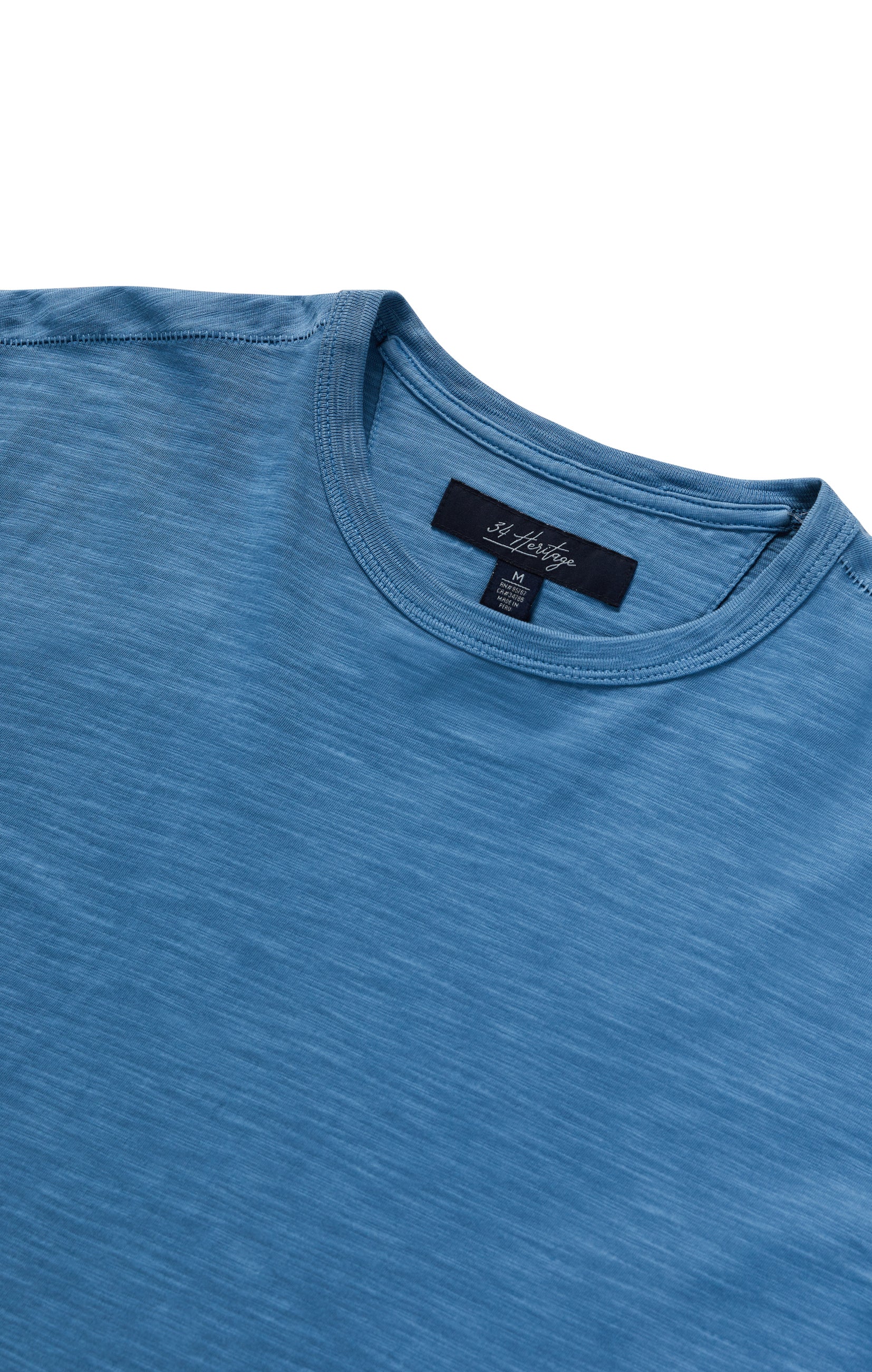 Slub Crew Neck T-Shirt in Vallarta Blue - Image 10