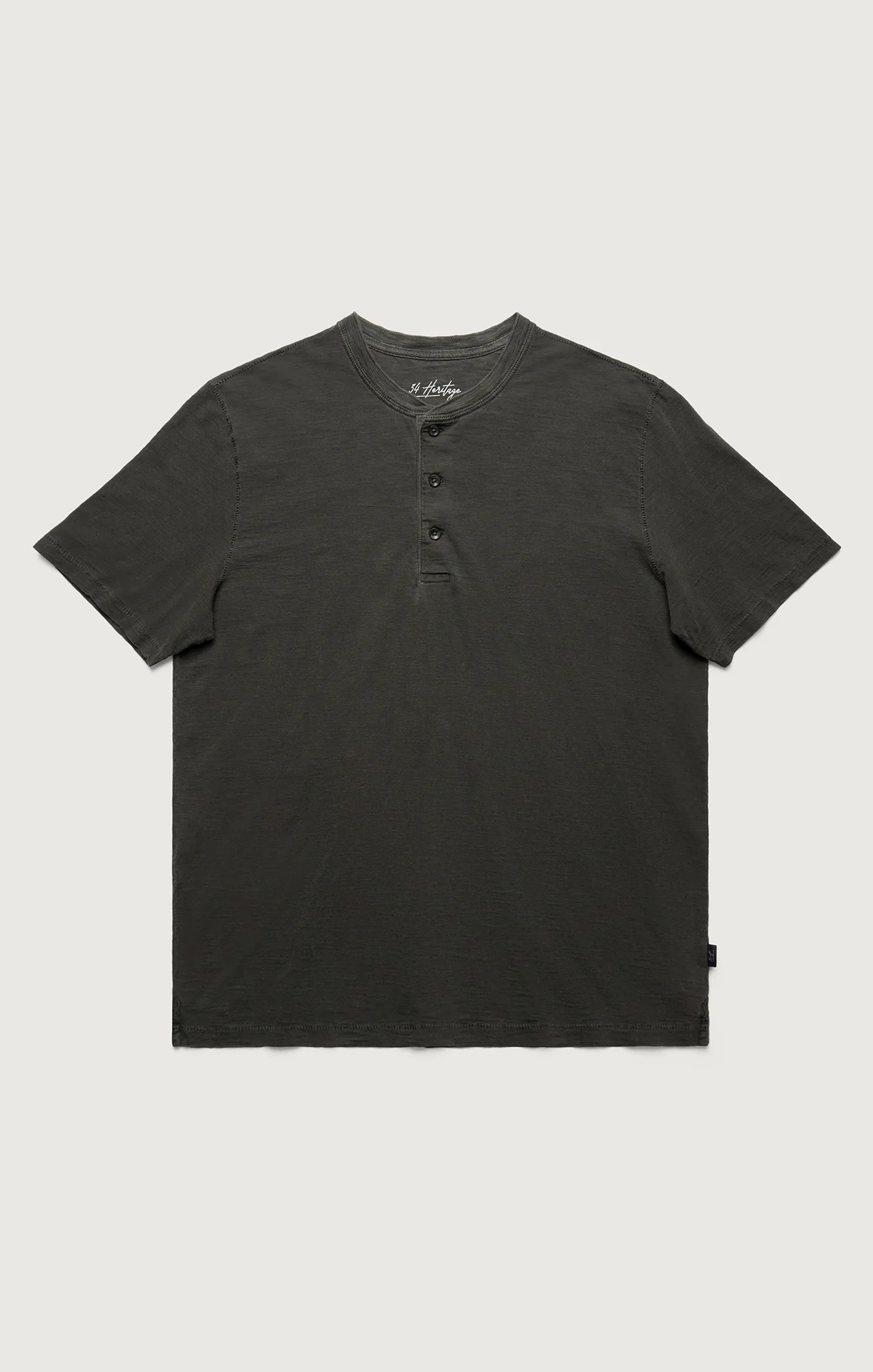 Slub Henley T-Shirt in Peat - Image 6