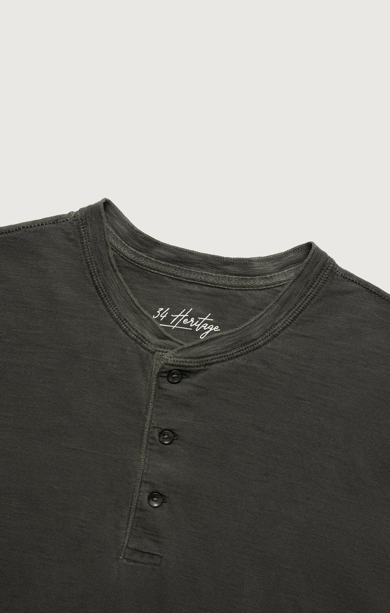 Slub Henley T-Shirt in Peat - Image 7
