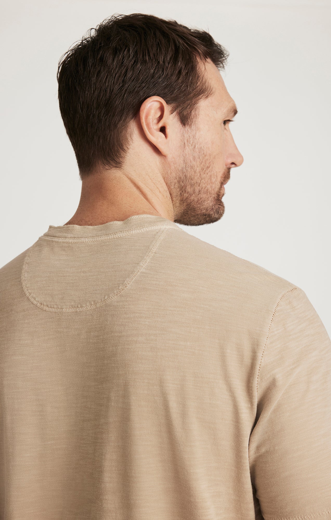 Slub Henley T-Shirt in Twill - Image 4
