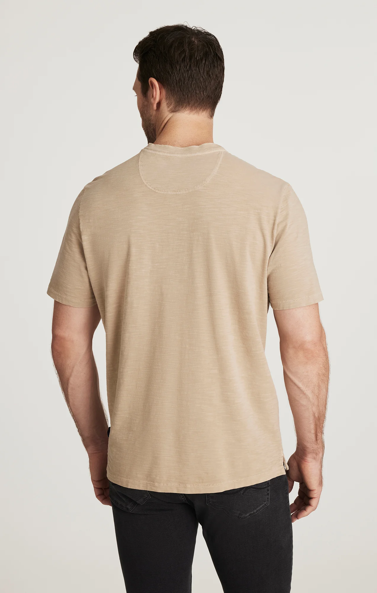 Slub Henley T-Shirt in Twill - Image 5