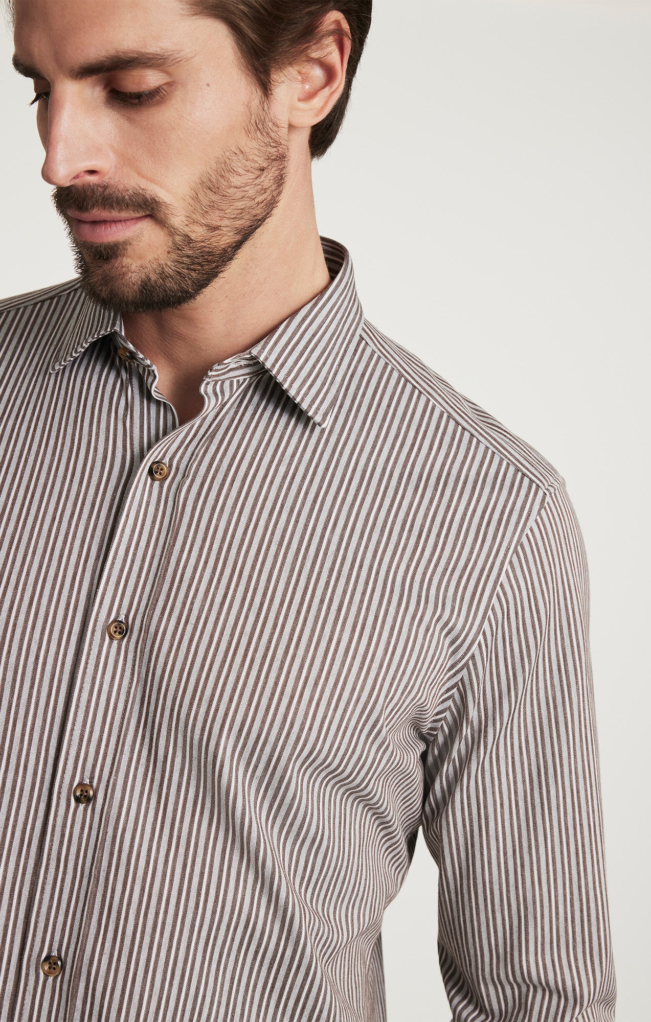 Striped Shirt in Brown - Image 3