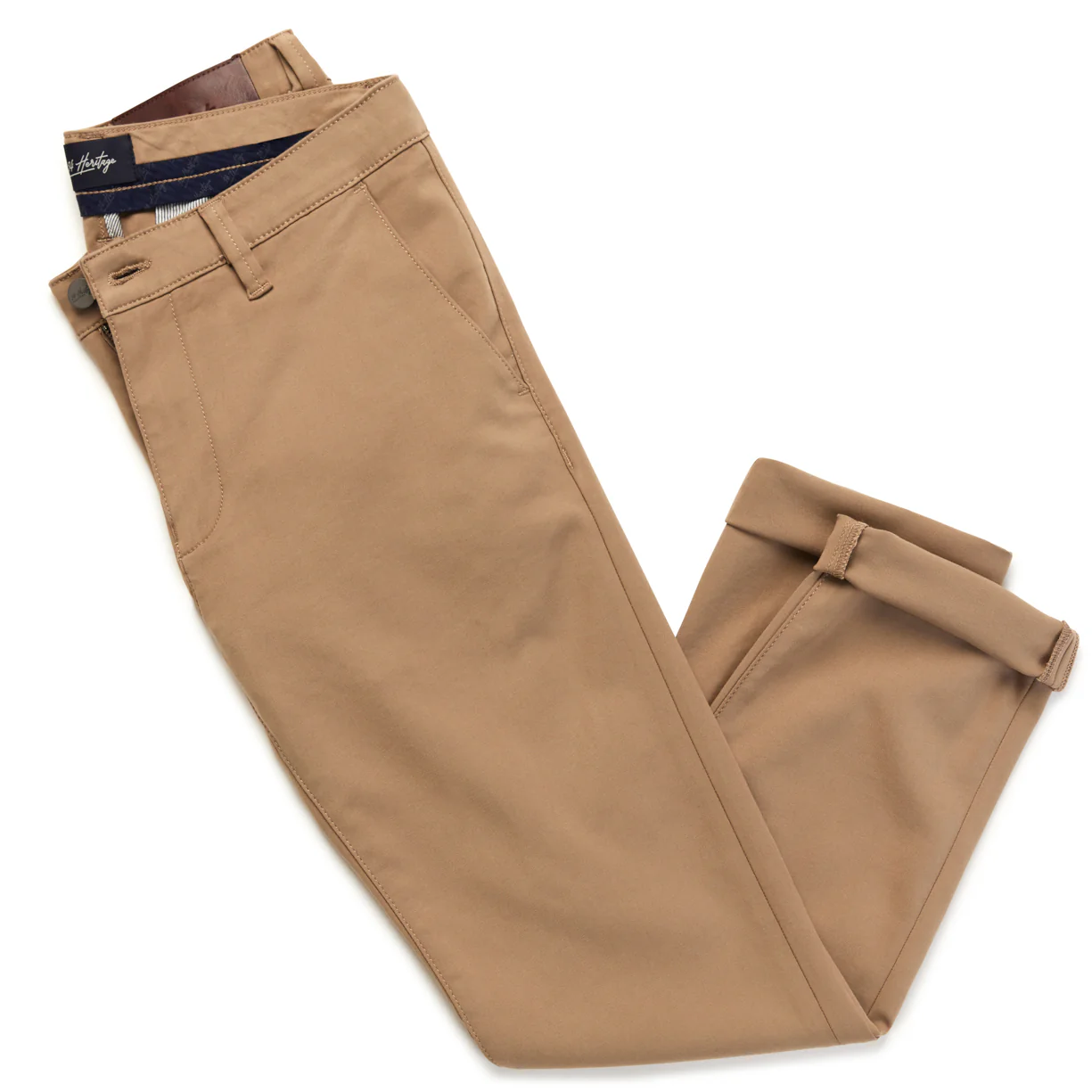 Verona Straight Leg Chino Pants In Khaki High Flyer - Image 7