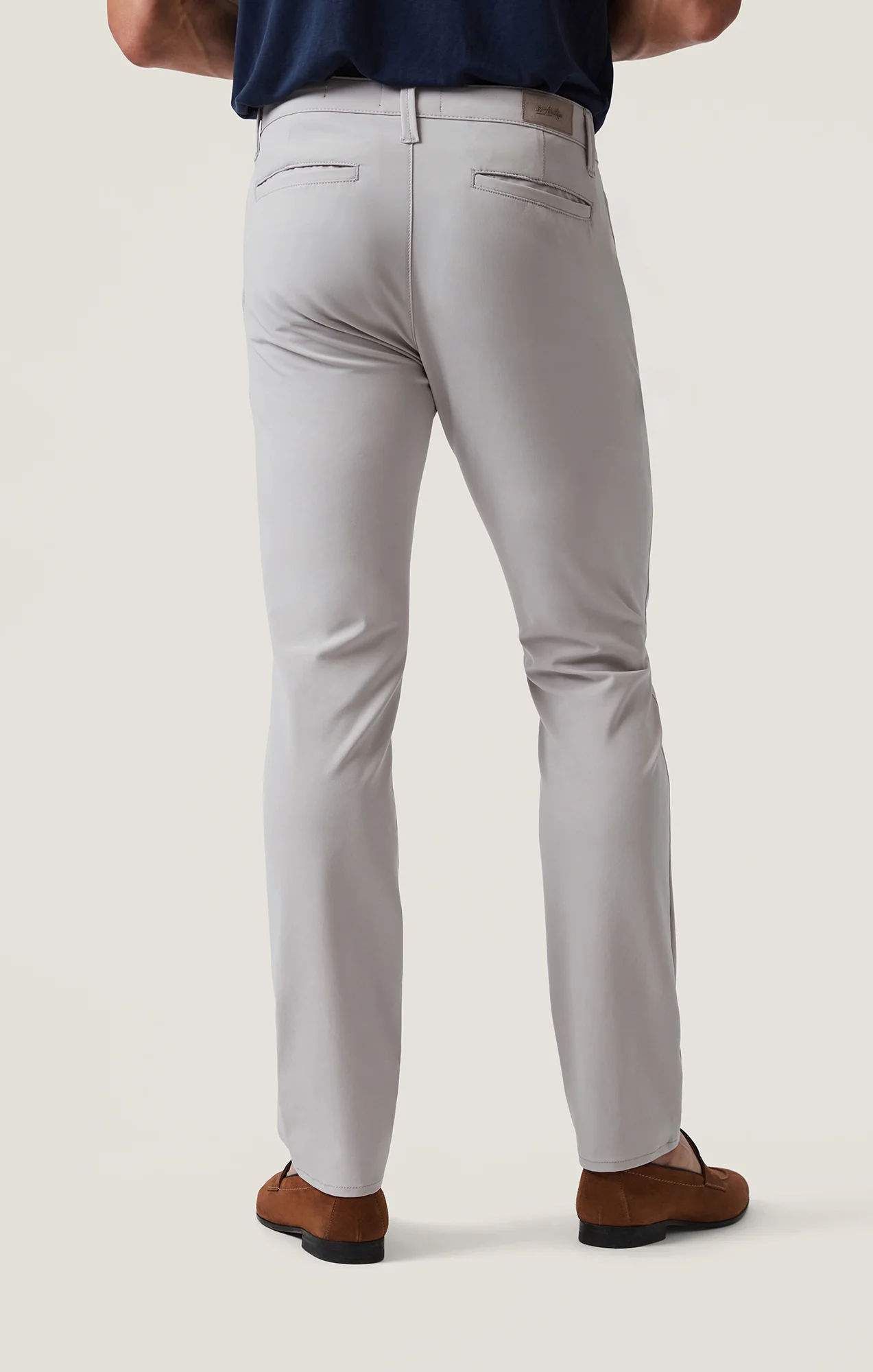 Verona Straight Leg Chino Pants In Grey Commuter Luxe - Image 6