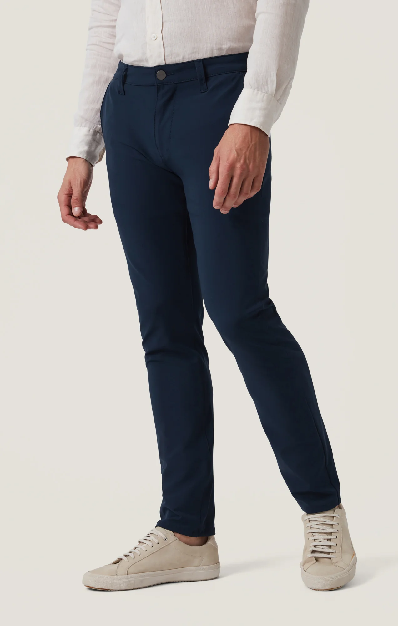 Verona Straight Leg Chino Pants In Navy Commuter Luxe - Image 3