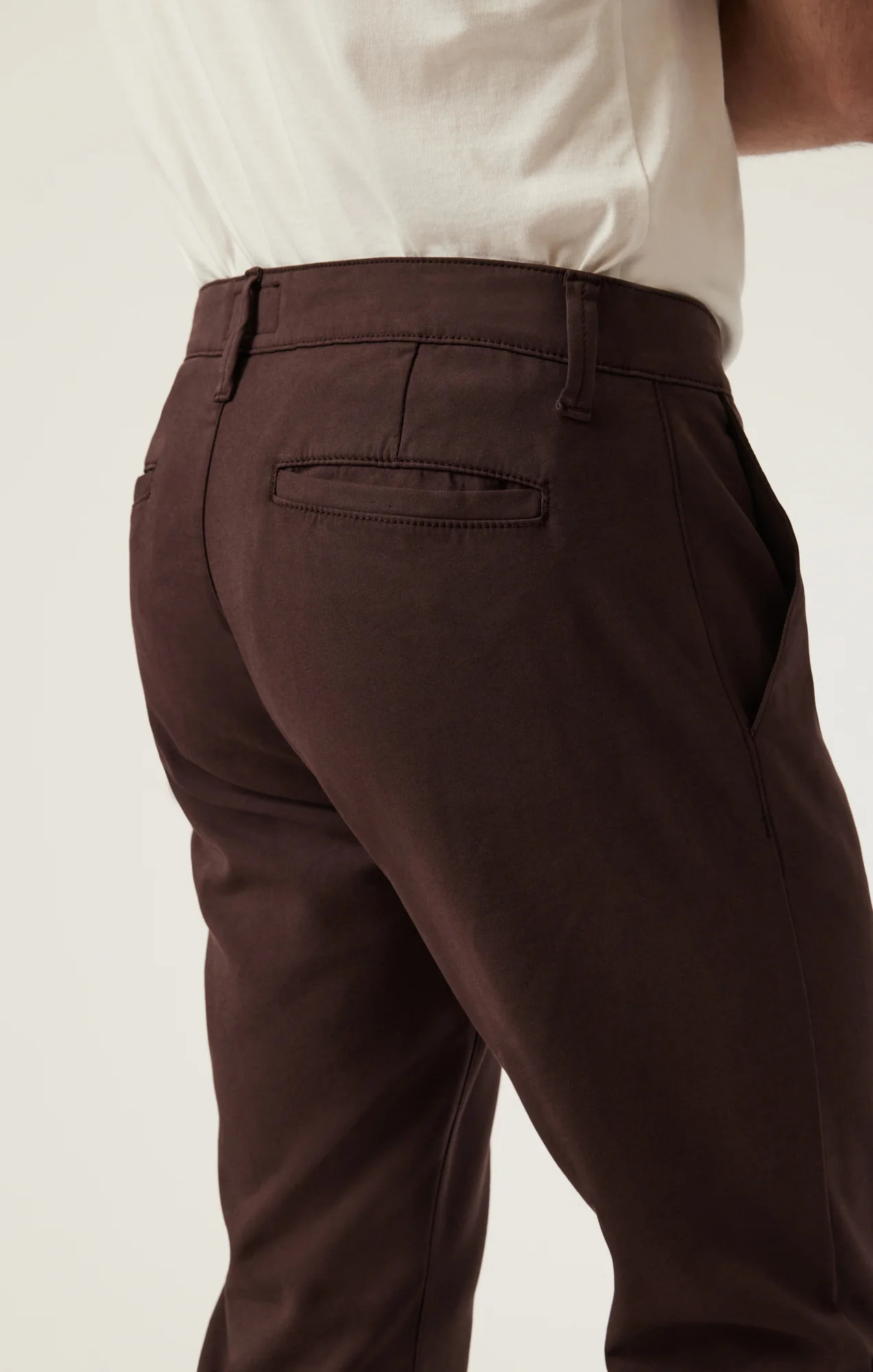 Verona Straight Leg Chino Pants In Burgundy High Flyer - Image 5