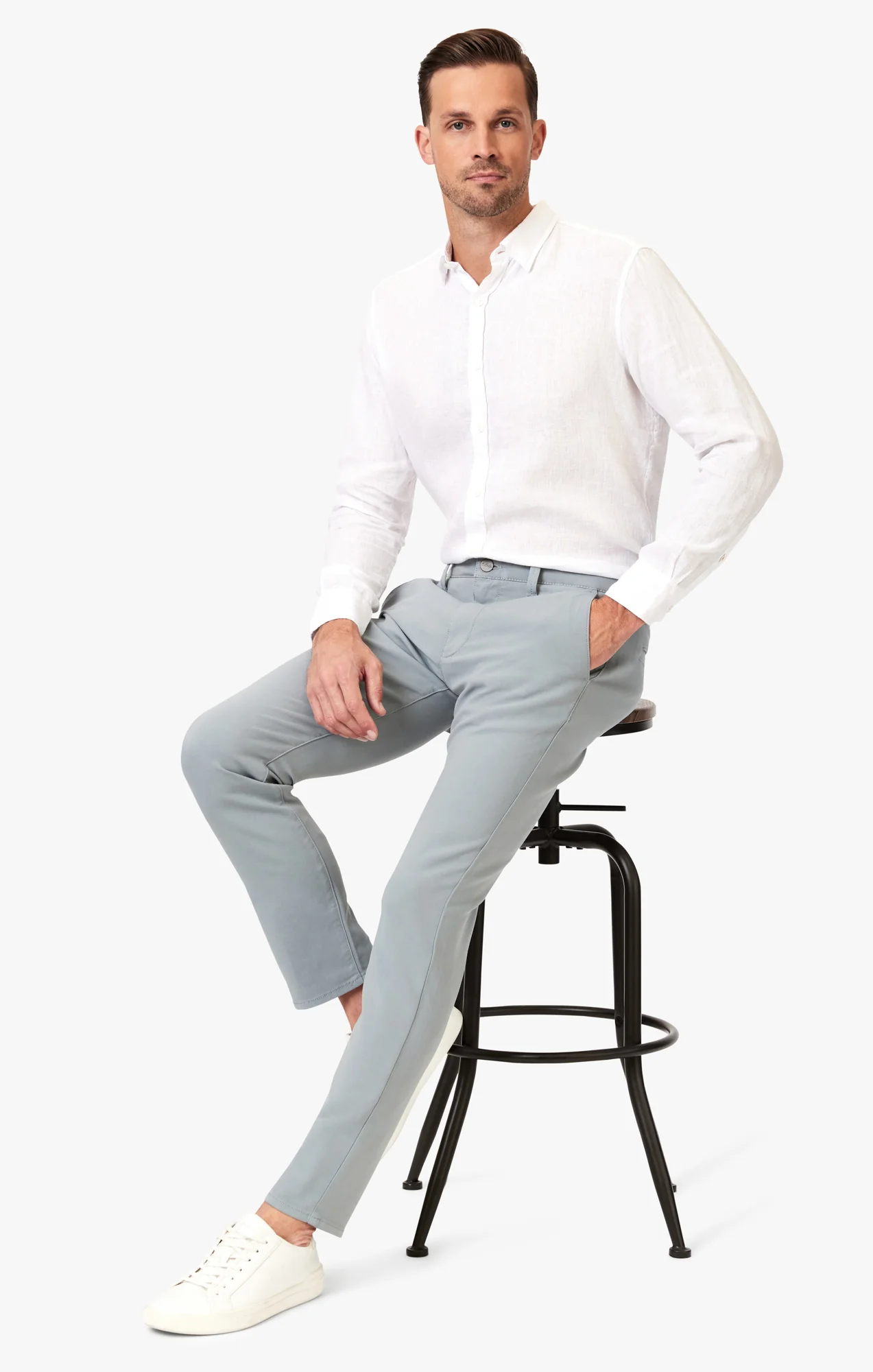 Verona Straight Leg Chino Pants In Citadel High Flyer - Image 6