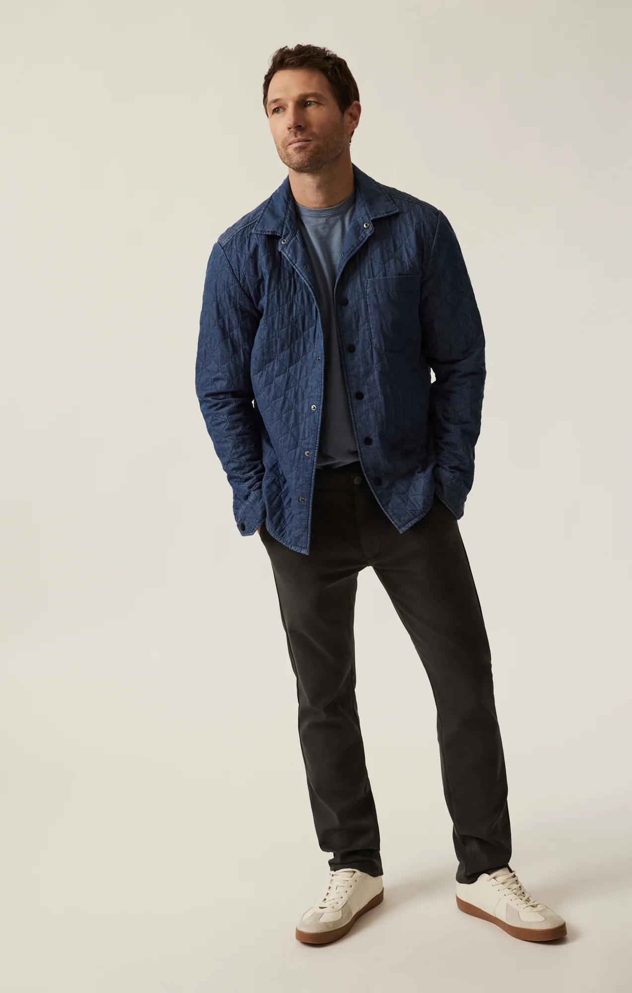 Verona Straight Leg Chino Pants In Dark Grey High Flyer - Image 6