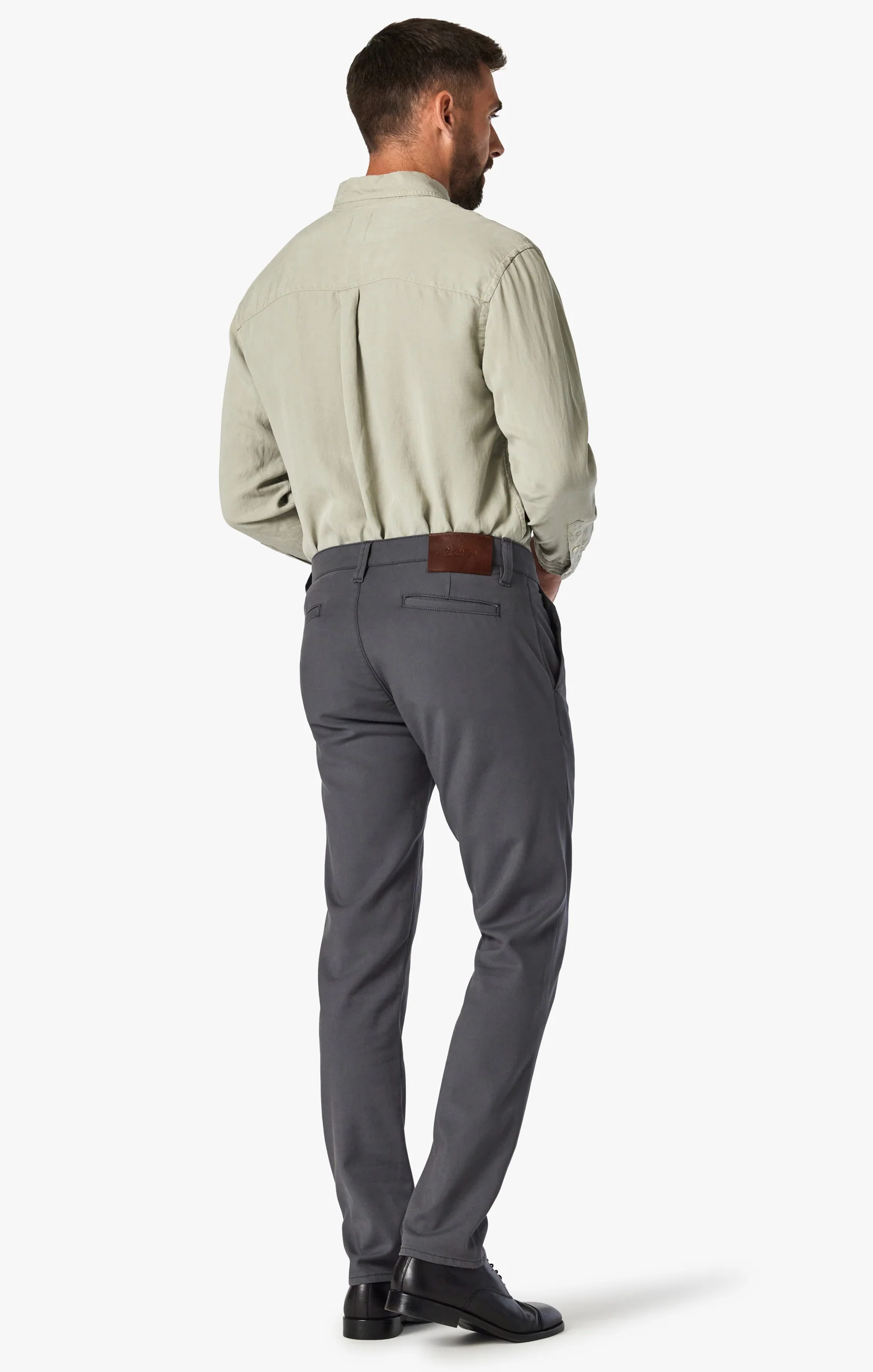 Verona Straight Leg Chino Pants In Iron High Flyer - Image 3
