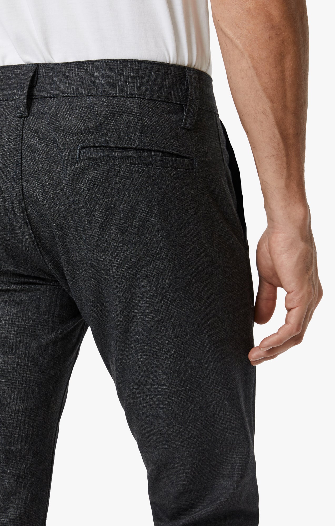 Verona Straight Leg Chino Pants In Smoke Elite Check - Image 5