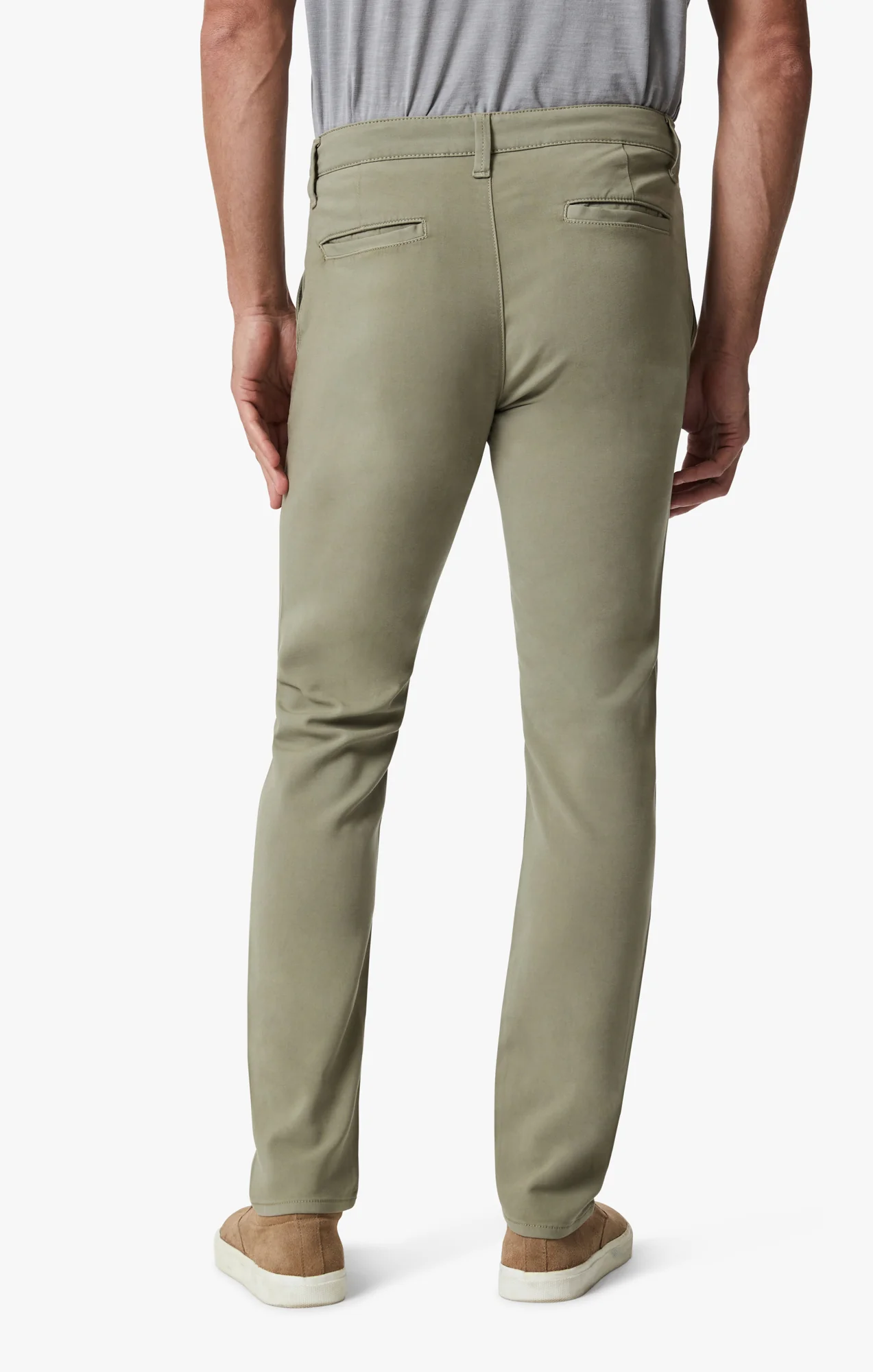 Verona Straight Leg Chino Pants In Vetiver High Flyer - Image 4