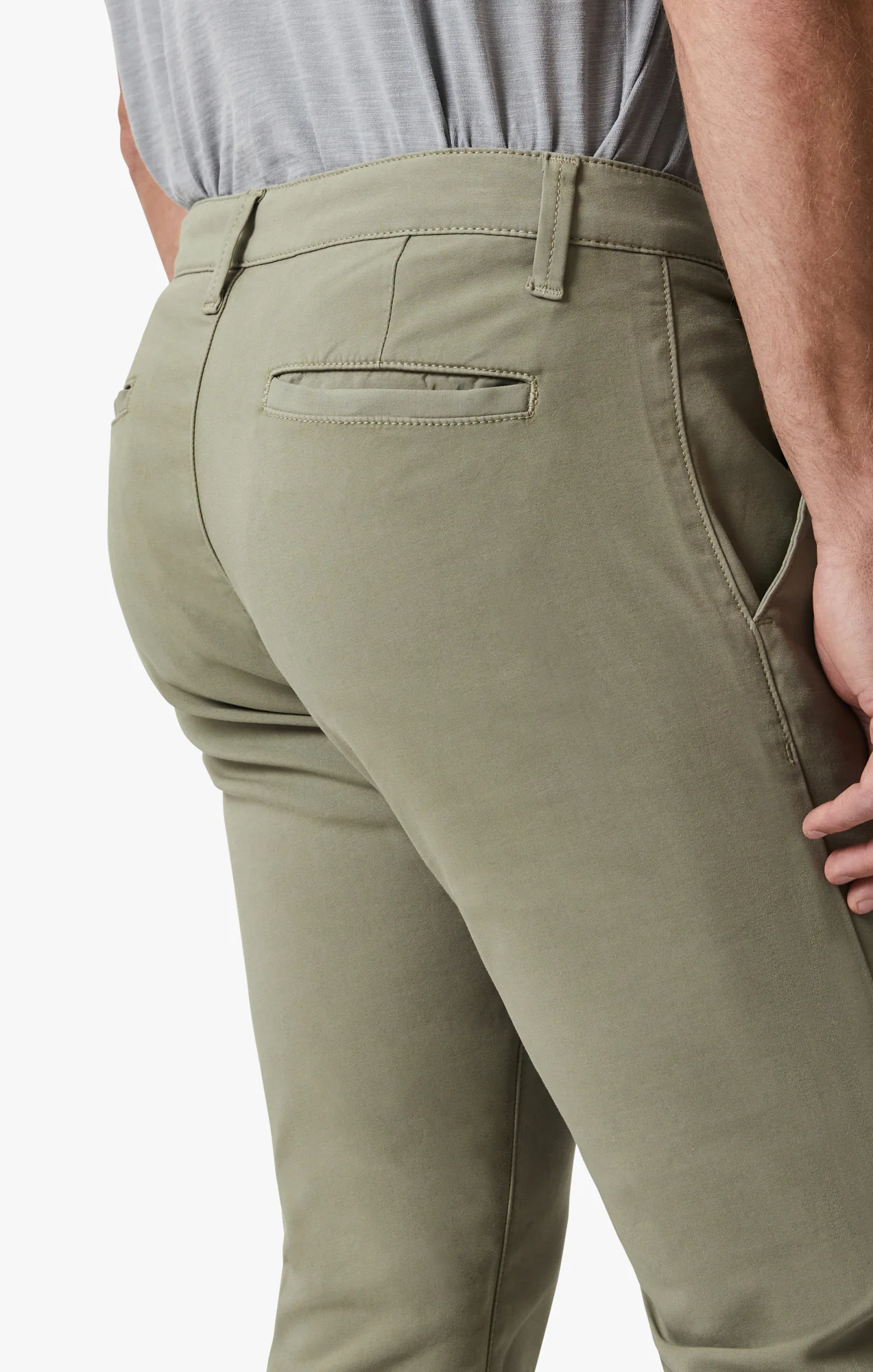 Verona Straight Leg Chino Pants In Vetiver High Flyer - Image 5