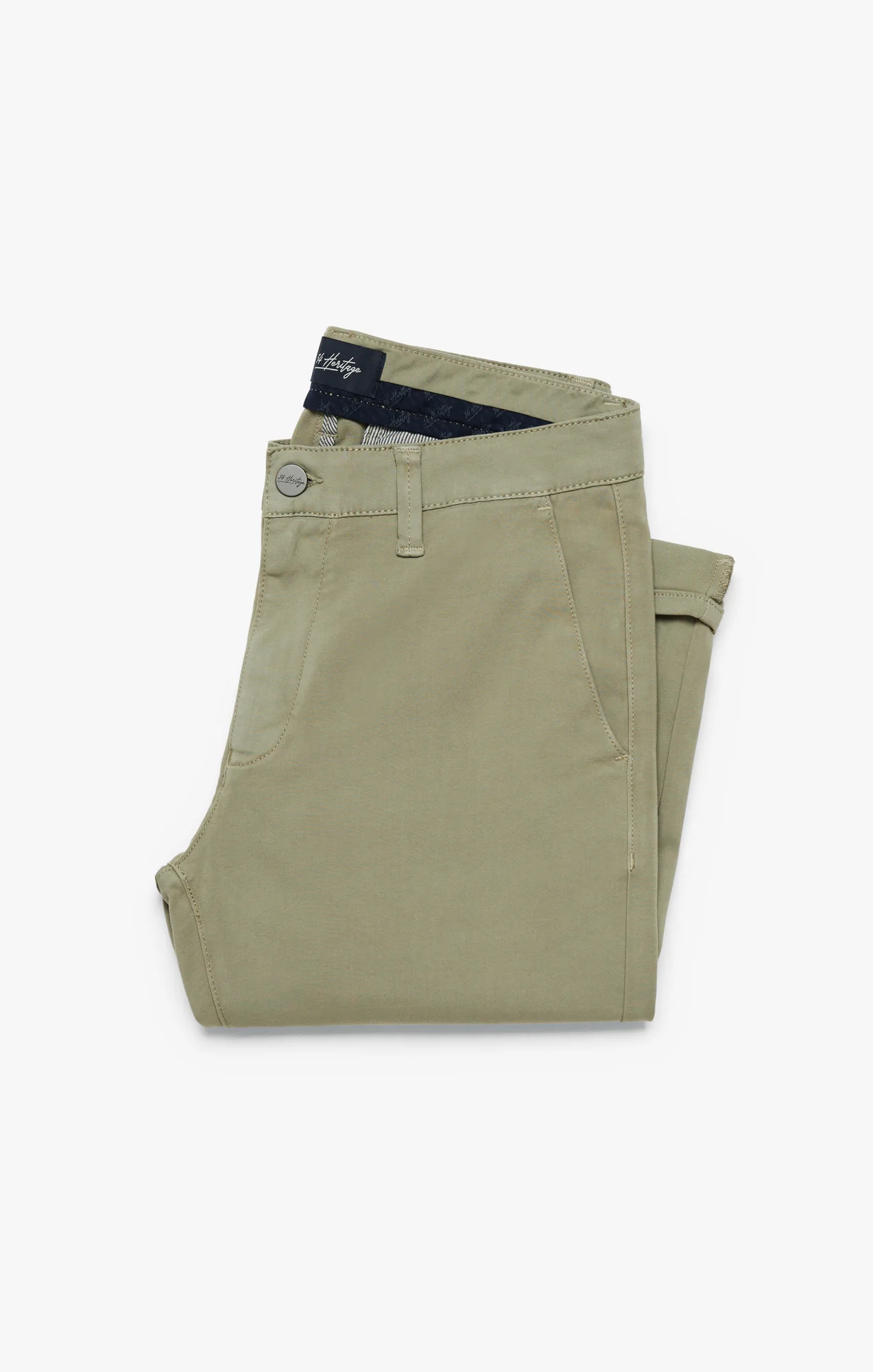Verona Straight Leg Chino Pants In Vetiver High Flyer - Image 7