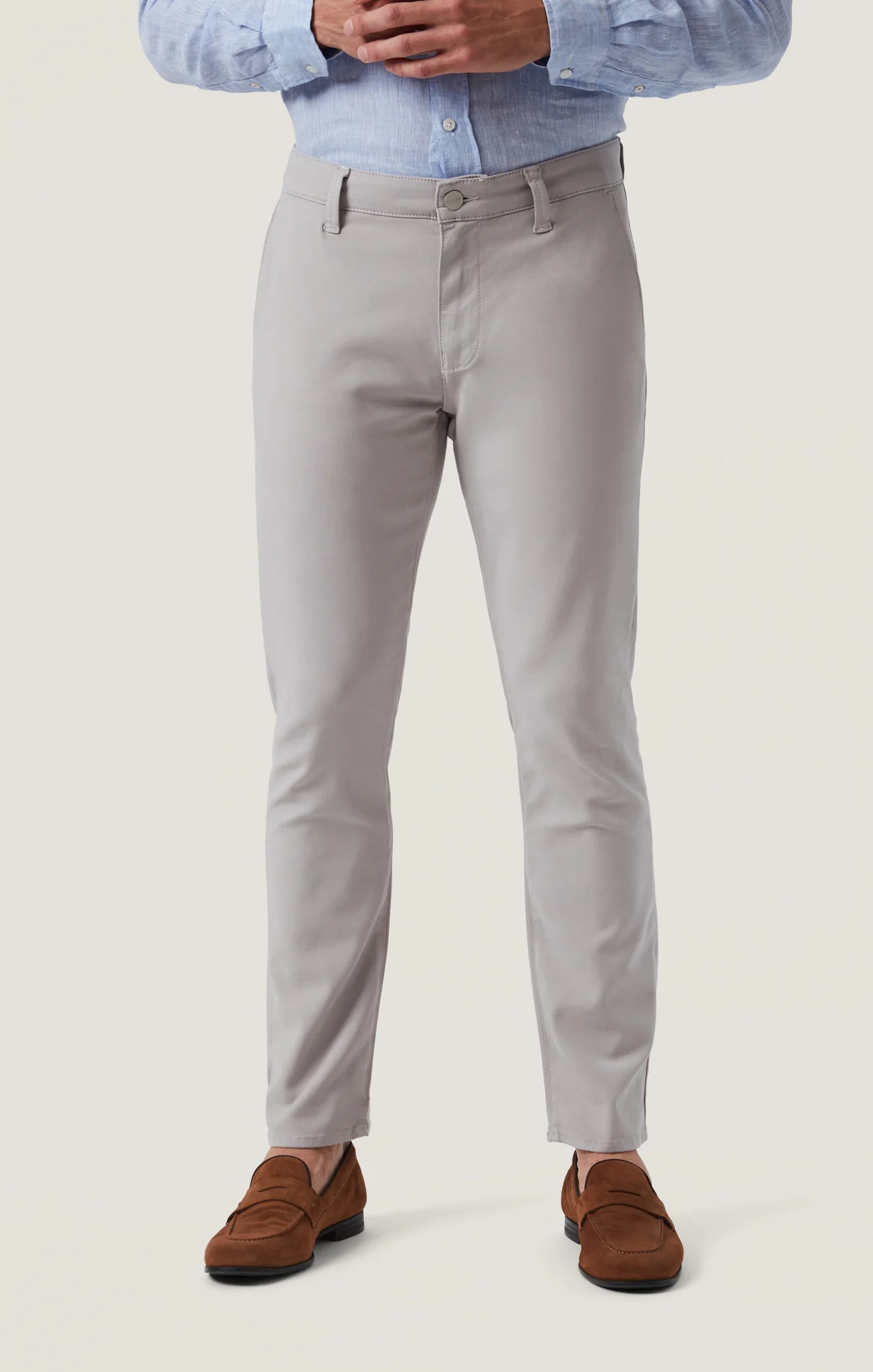 Verona Straight Leg Chino Pants In Grey High Flyer - Image 6