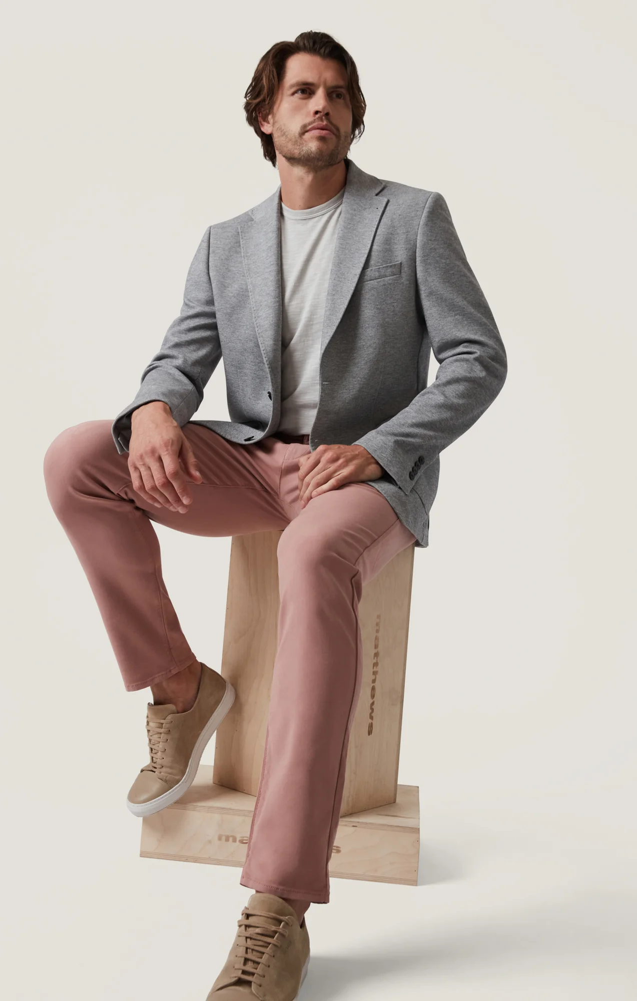 Verona Straight Leg Chino Pants In Rose High Flyer - Image 6