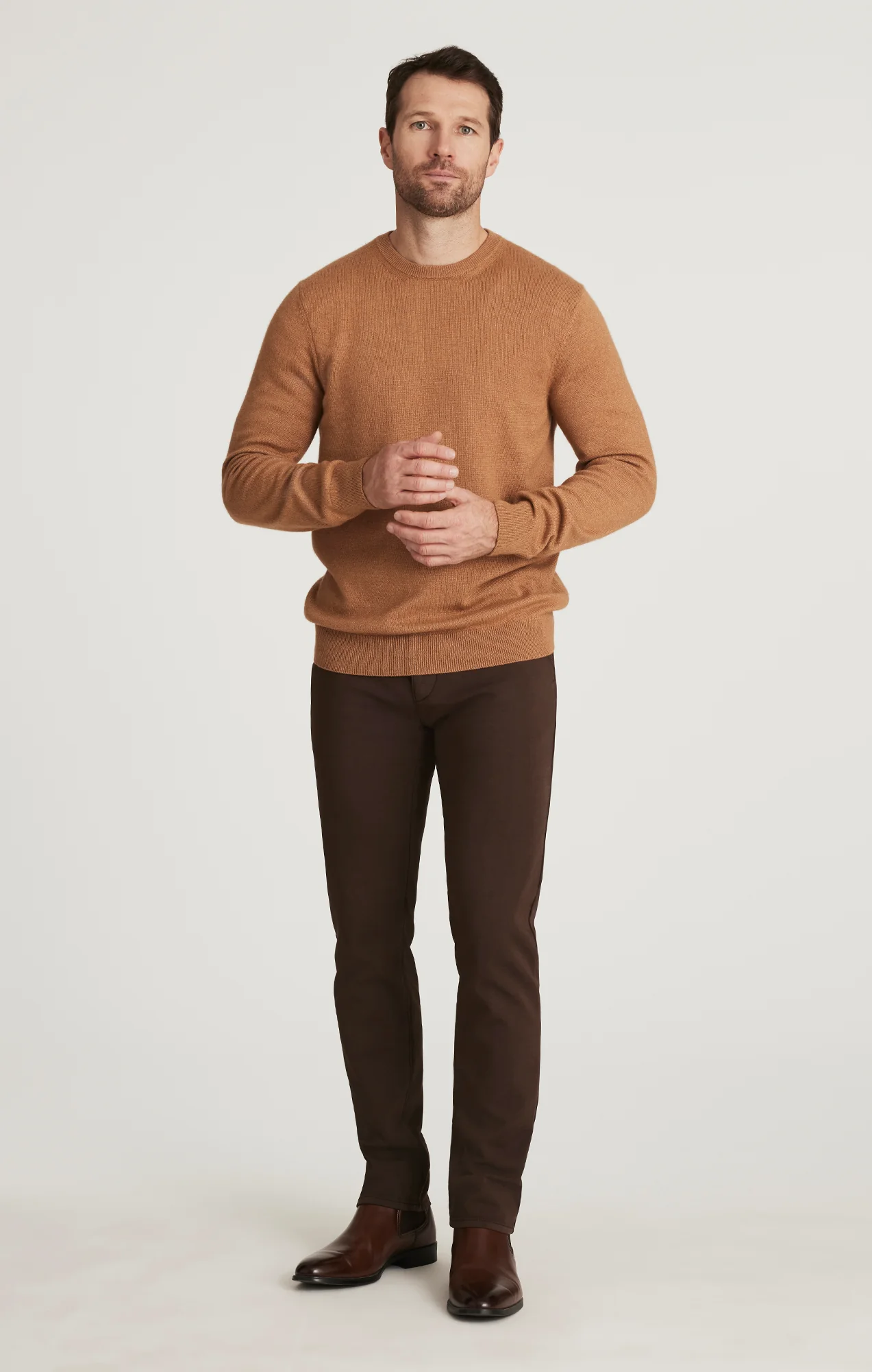 Verona Straight Leg Chino Pants In Syrup High Flyer