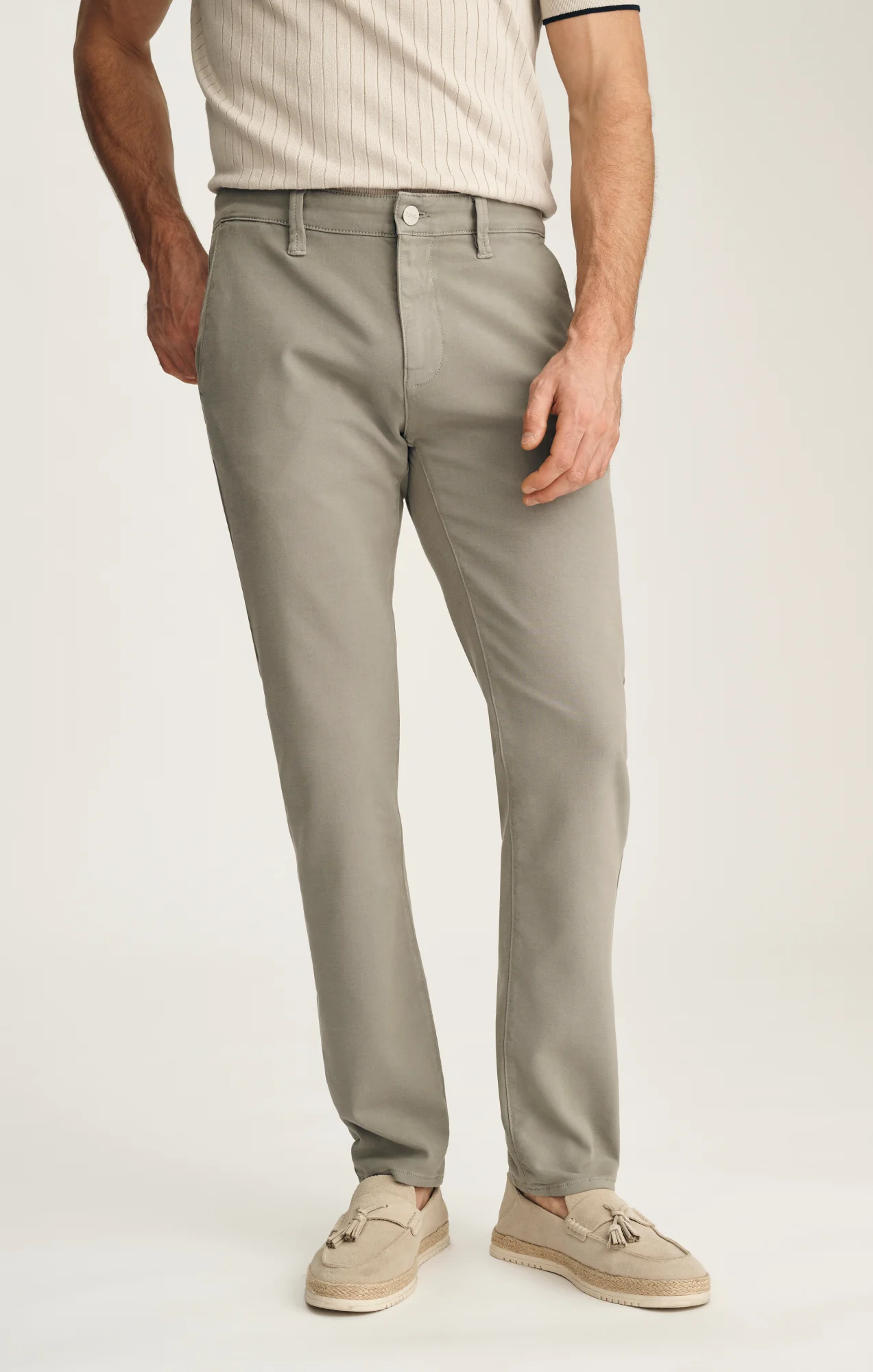 Verona Straight Leg Chino Pants In Dove High Flyer - Image 2