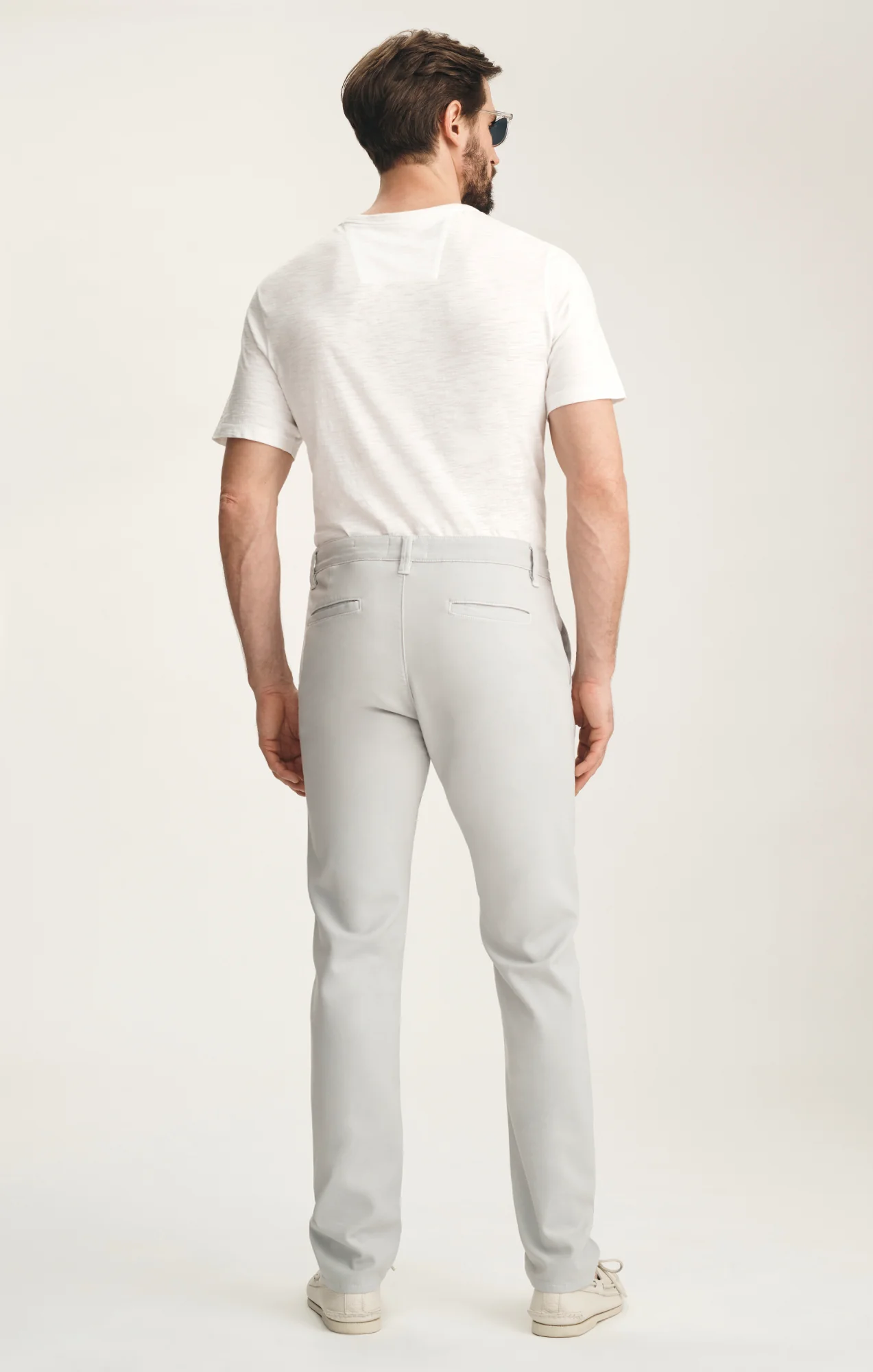 Verona Straight Leg Chino Pants In Ice Grey High Flyer - Image 3