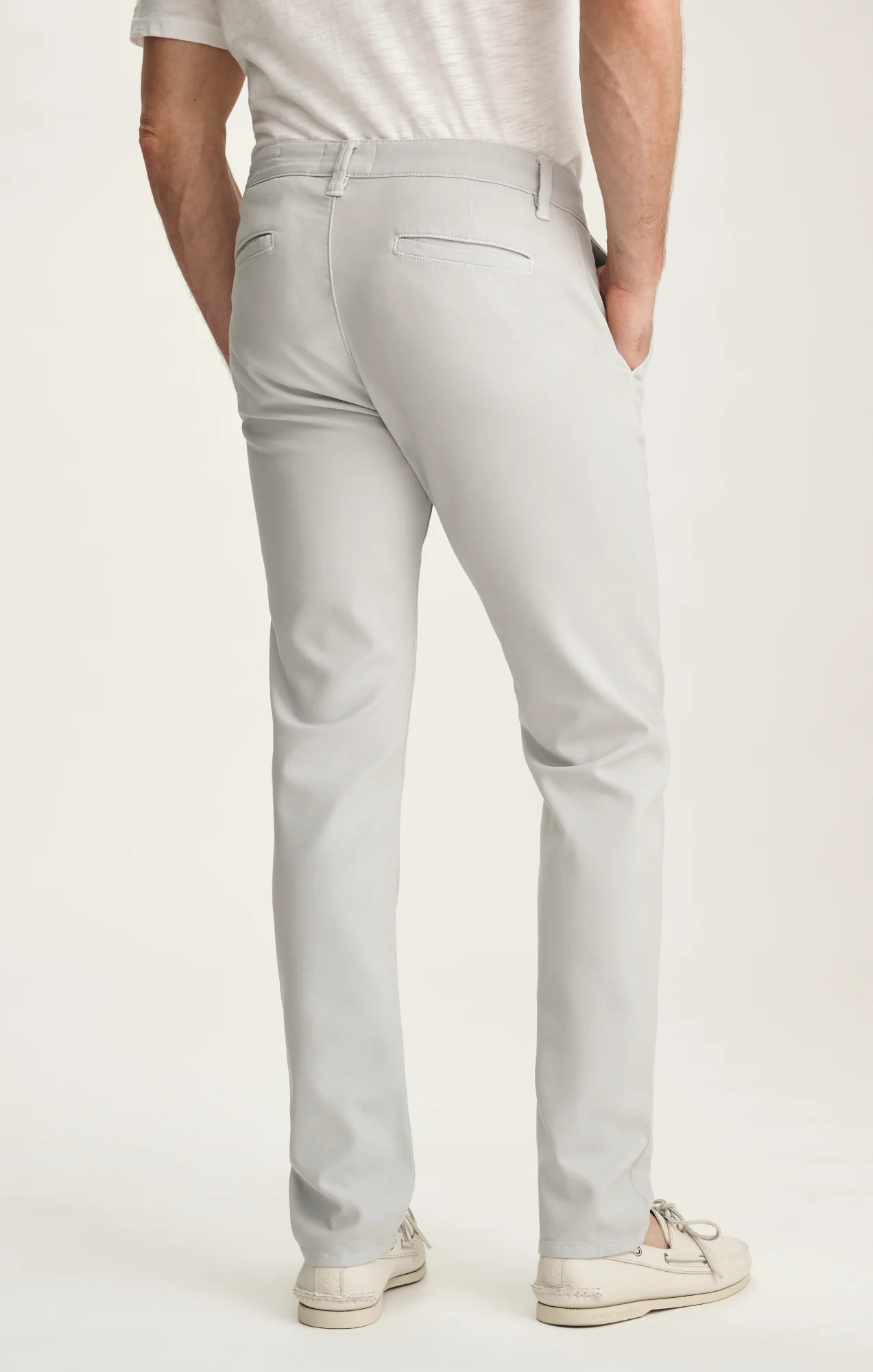 Verona Straight Leg Chino Pants In Ice Grey High Flyer - Image 4