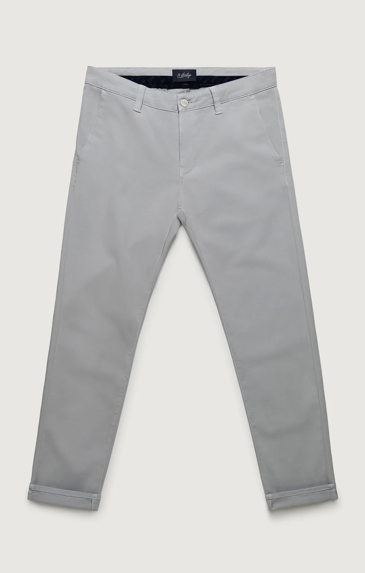 Verona Straight Leg Chino Pants In Ice Grey High Flyer - Image 7