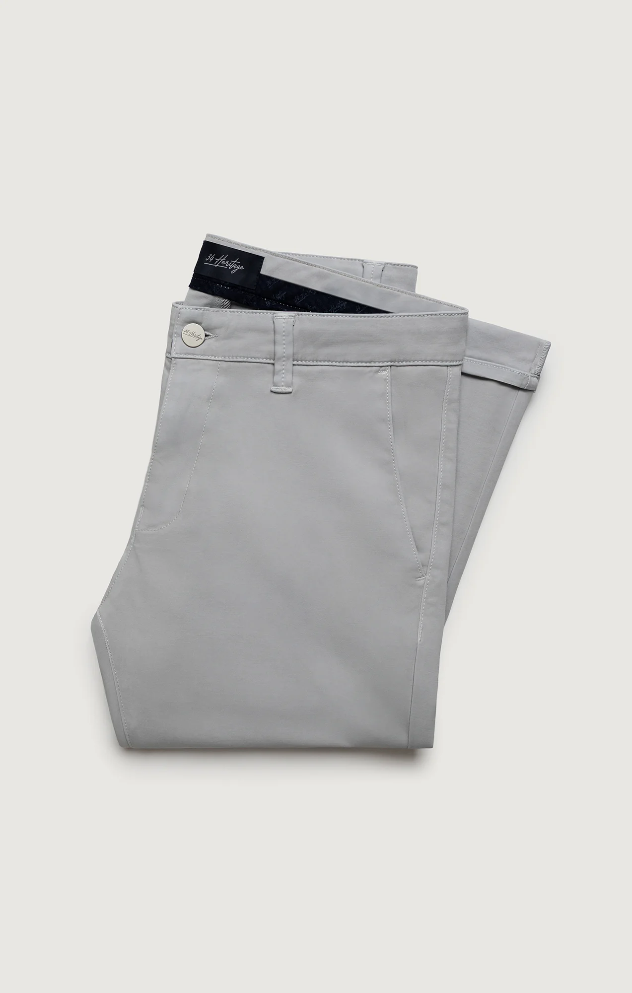 Verona Straight Leg Chino Pants In Ice Grey High Flyer - Image 9
