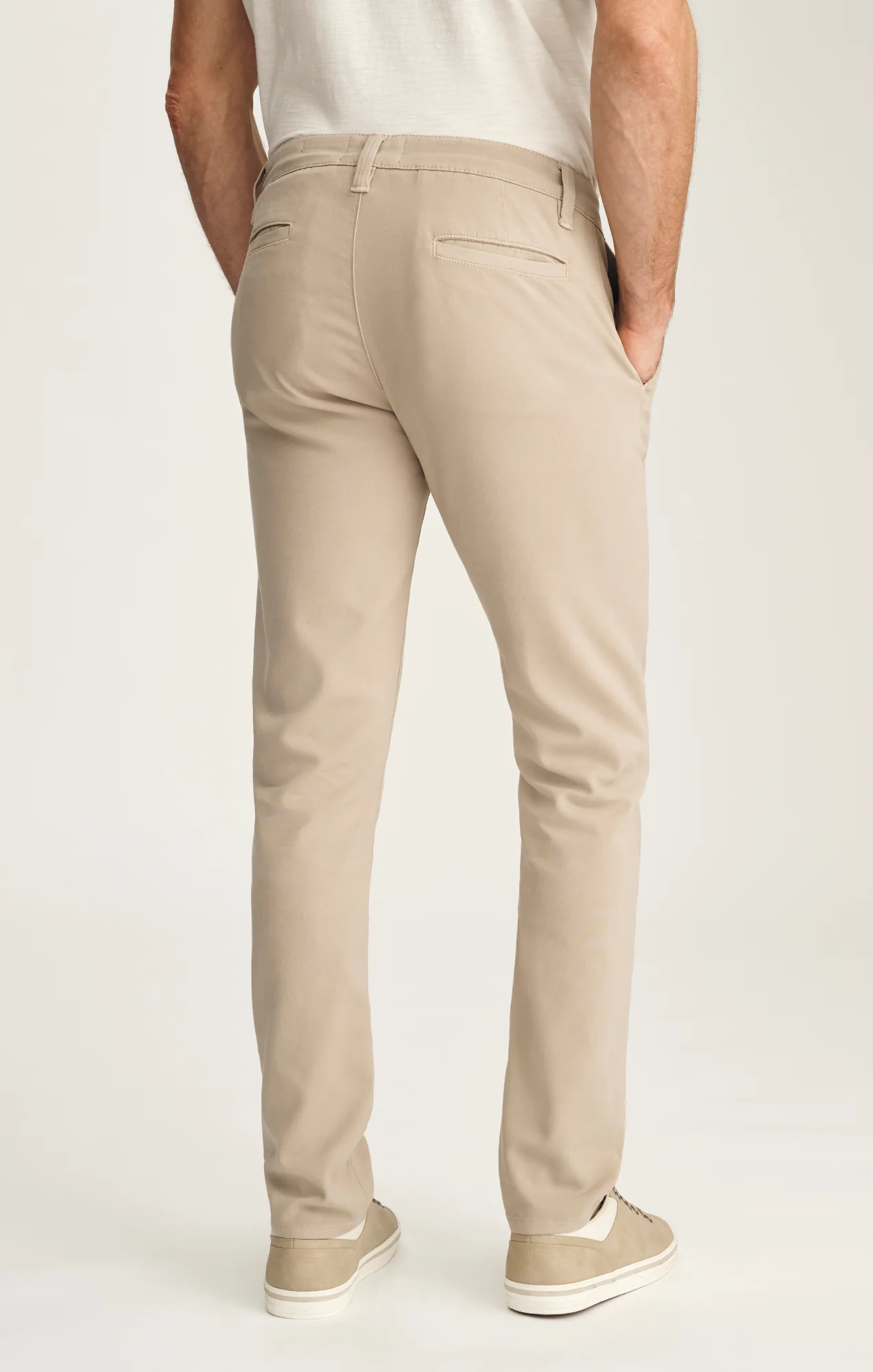 Verona Straight Leg Chino Pants In Mushroom High Flyer - Image 4